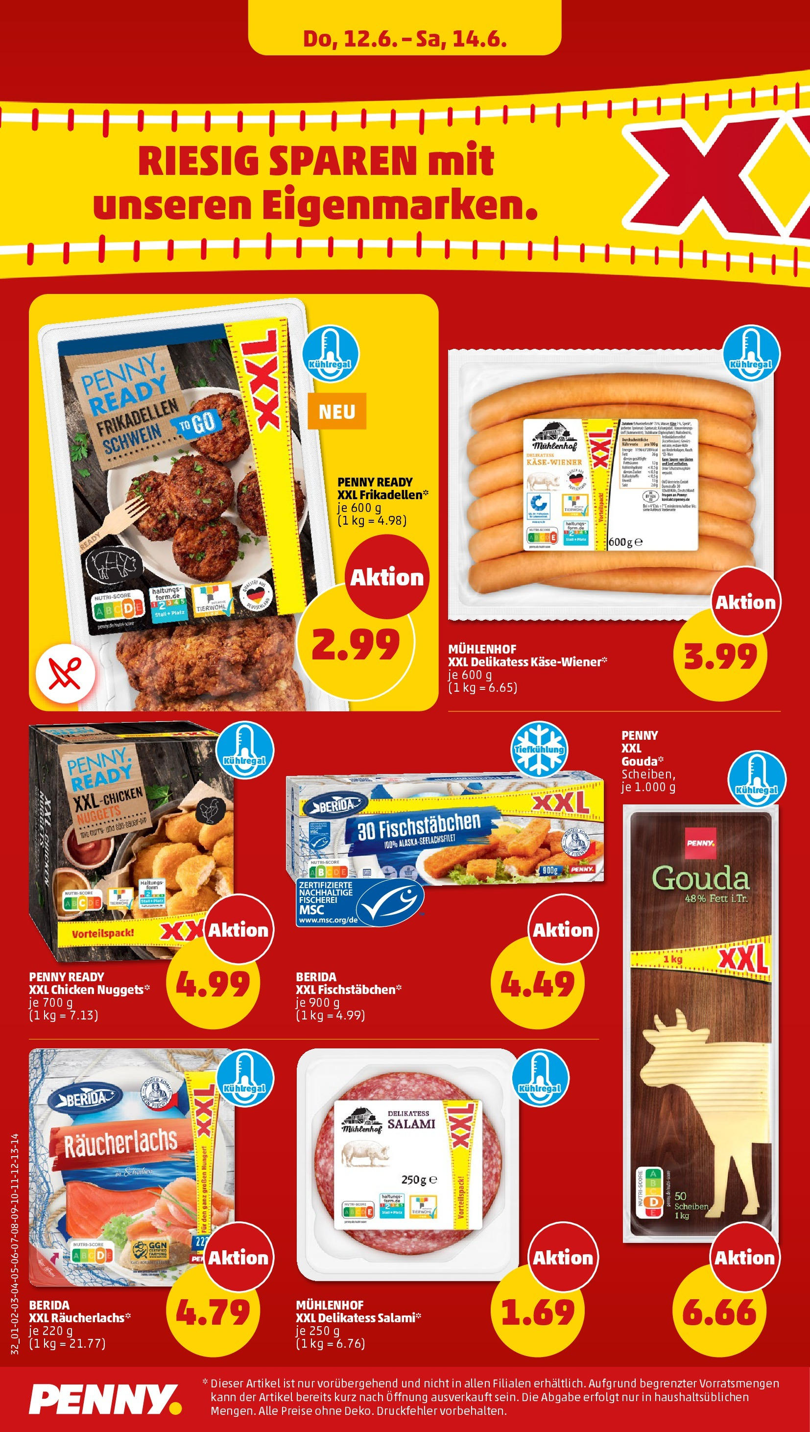 Penny prospekt Bremen (ab 10.06.2025) » Angebote Online | Seite: 34 | Produkte: Gouda, Räucherlachs, Fischstabchen, Salami
