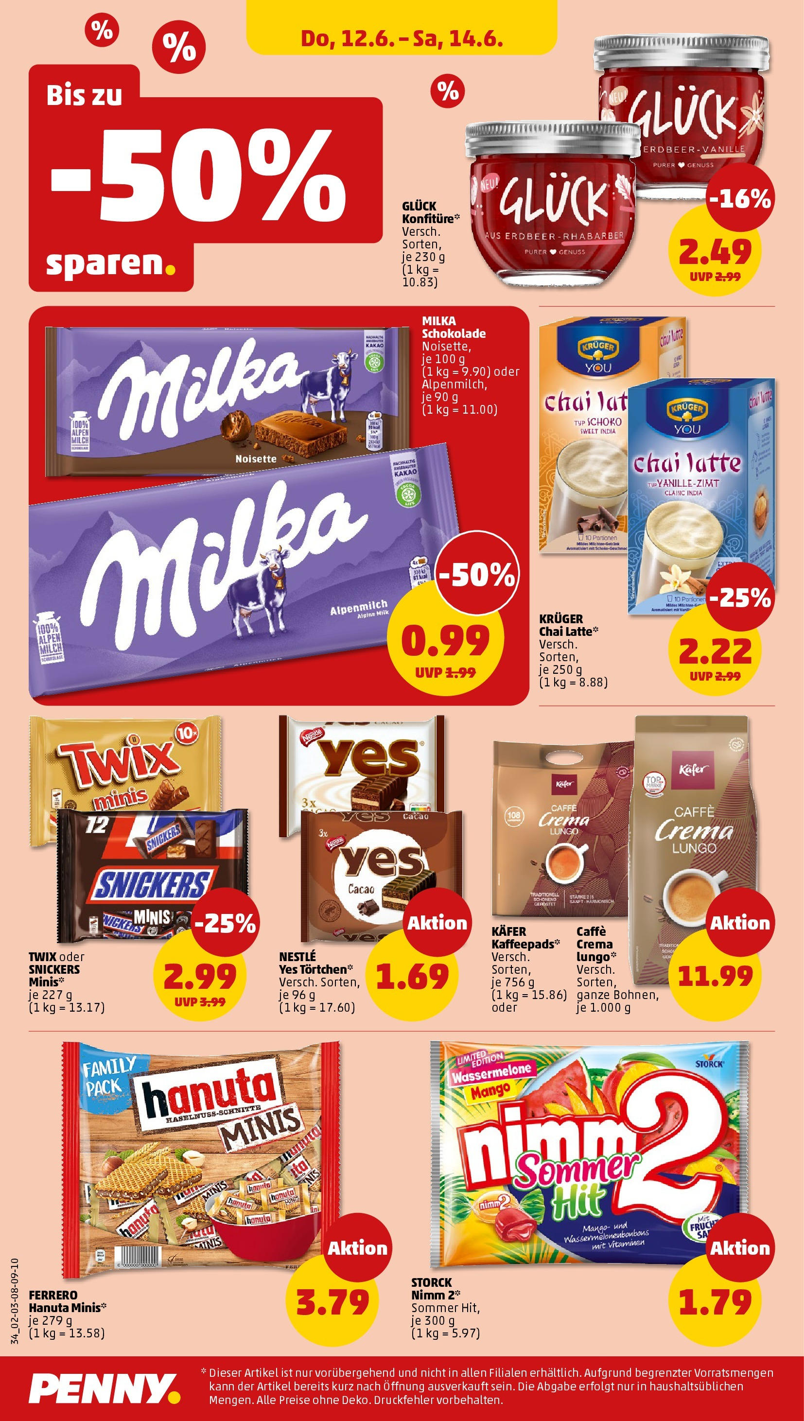 Penny prospekt Bremen (ab 10.06.2025) » Angebote Online | Seite: 36 | Produkte: Schokolade, Twix, Wassermelone, Rhabarber