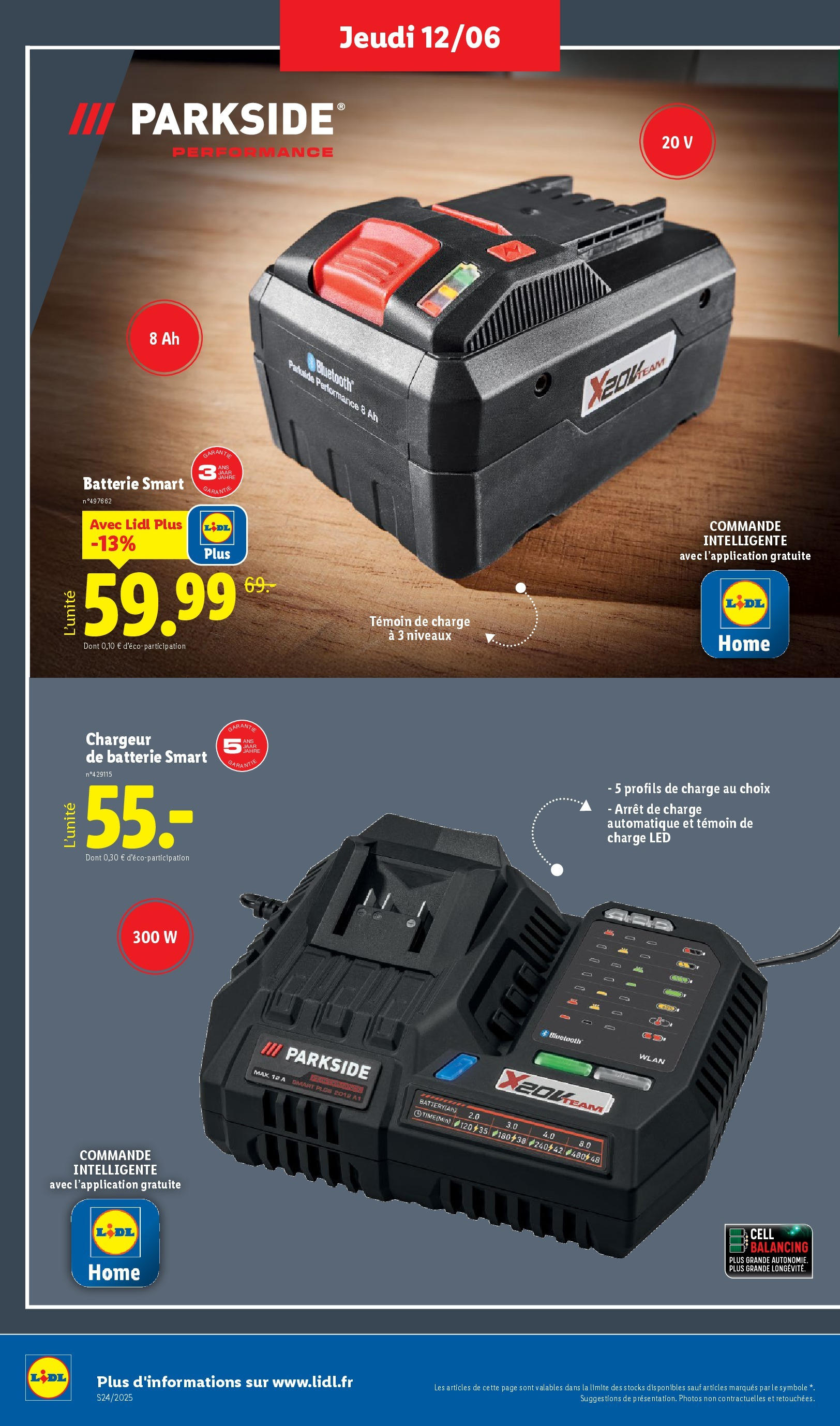 Catalogue LIDL du 12/06/2025 | Promo prospectus en ligne | Page: 30 | Produits: Batterie Catalogue LIDL du 12/06/2025 | Promo prospectus en ligne | Page: 30 | Produits: Batterie