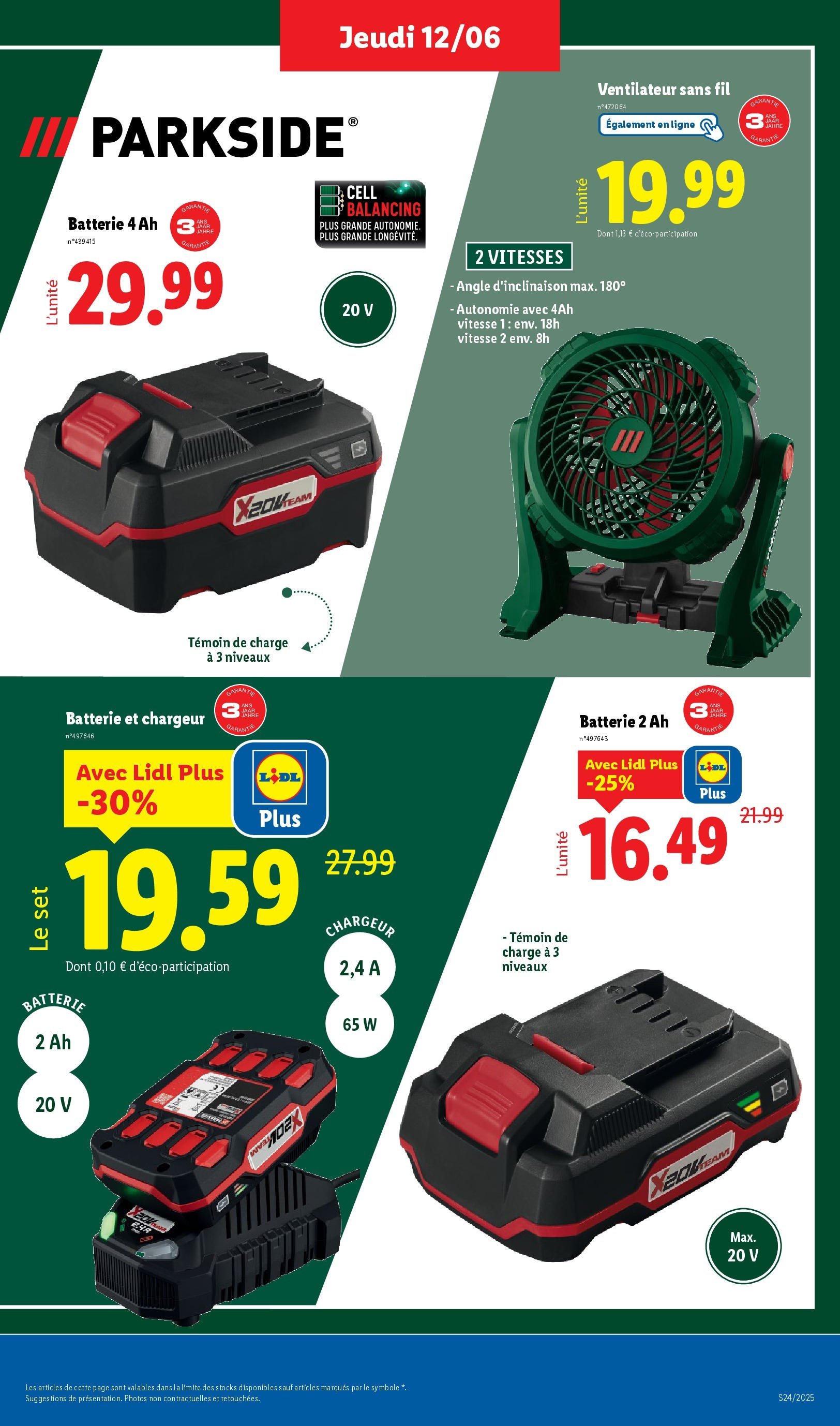 Catalogue LIDL du 12/06/2025 | Promo prospectus en ligne | Page: 31 | Produits: Ventilateur, Batterie Catalogue LIDL du 12/06/2025 | Promo prospectus en ligne | Page: 31 | Produits: Ventilateur, Batterie
