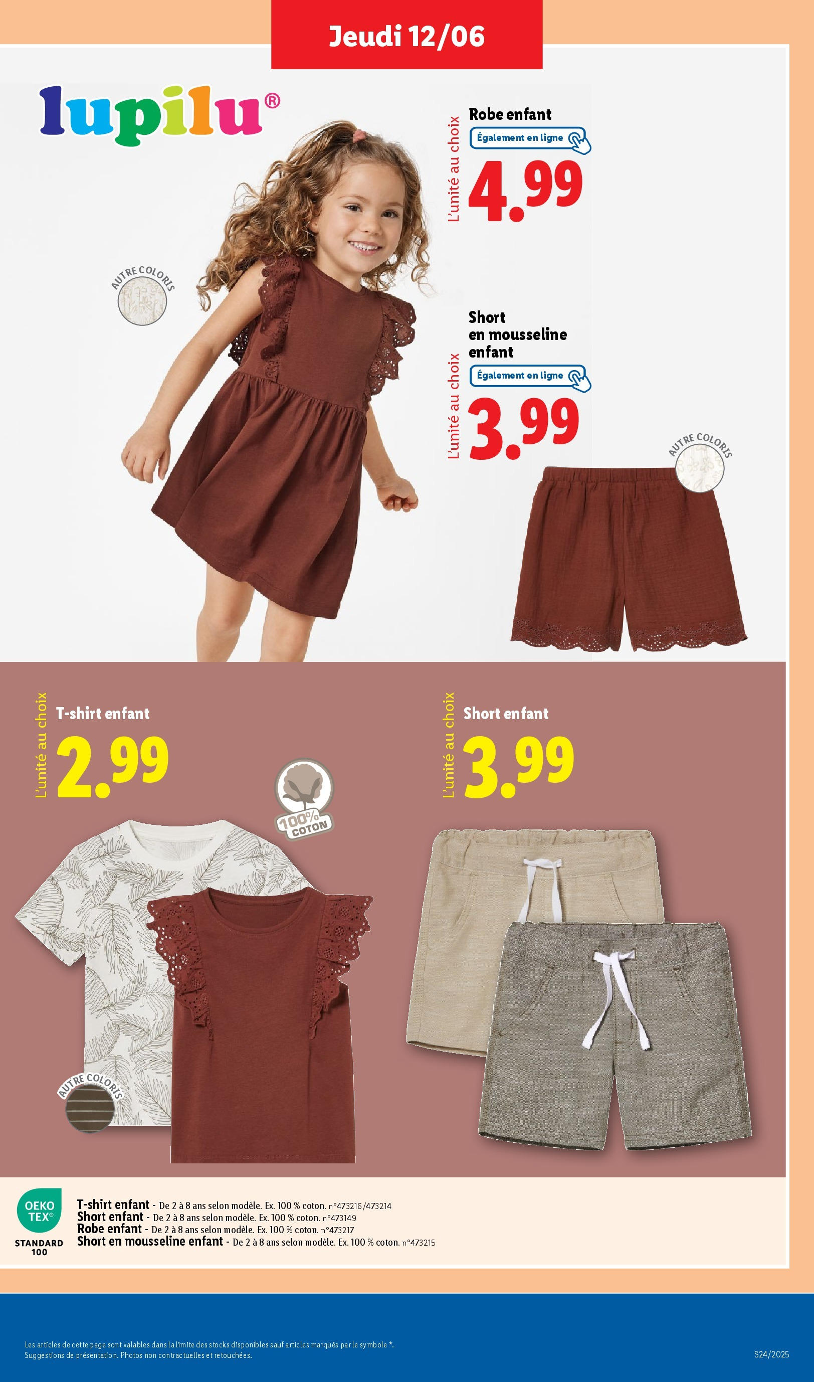 Catalogue LIDL du 12/06/2025 | Promo prospectus en ligne | Page: 49 | Produits: Robe, Coton, T-shirt, Shorts Catalogue LIDL du 12/06/2025 | Promo prospectus en ligne | Page: 49 | Produits: Robe, Coton, T-shirt, Shorts