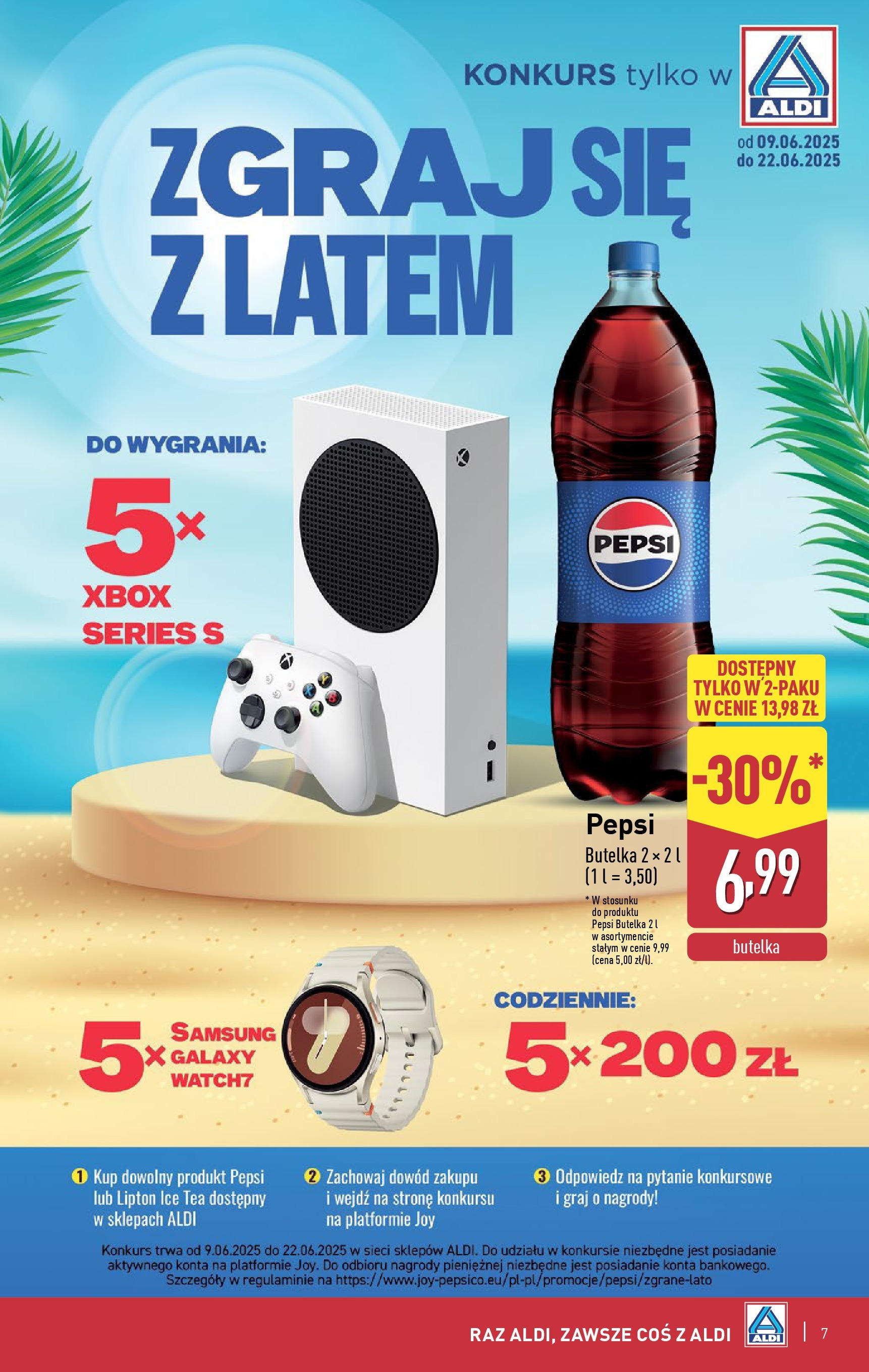 Aldi Gazetka - Okazje na weekend od 12.06.2025 - Ulotka PDF, promocje | Strona: 7 | Produkty: Ice Tea, Xbox, Pepsi, Smartwatch