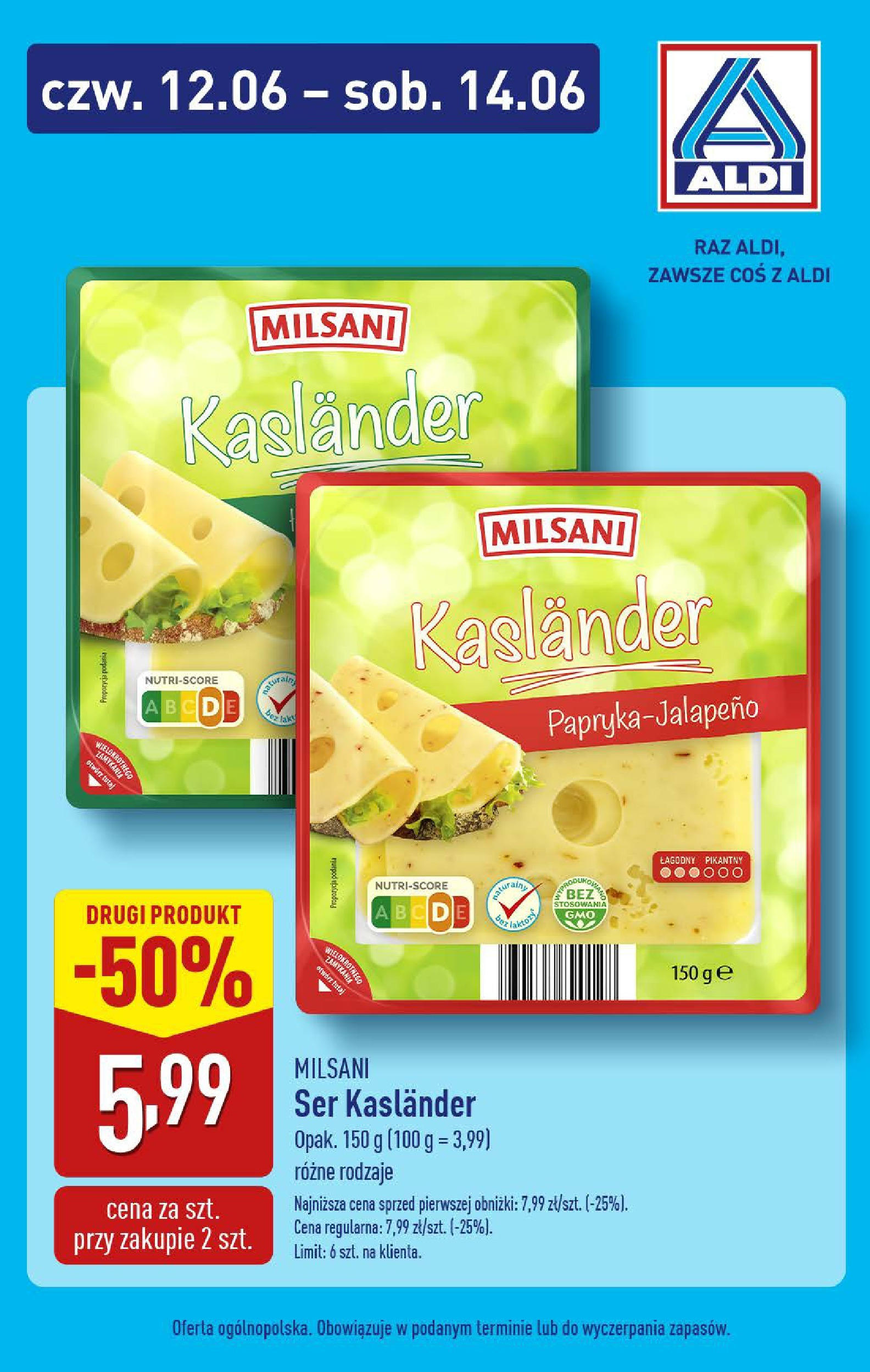 Aldi Gazetka - Promocja weekend od 12.06.2025 - Ulotka PDF, promocje | Strona: 7 | Produkty: Papryka jalapeno, Papryka, Ser