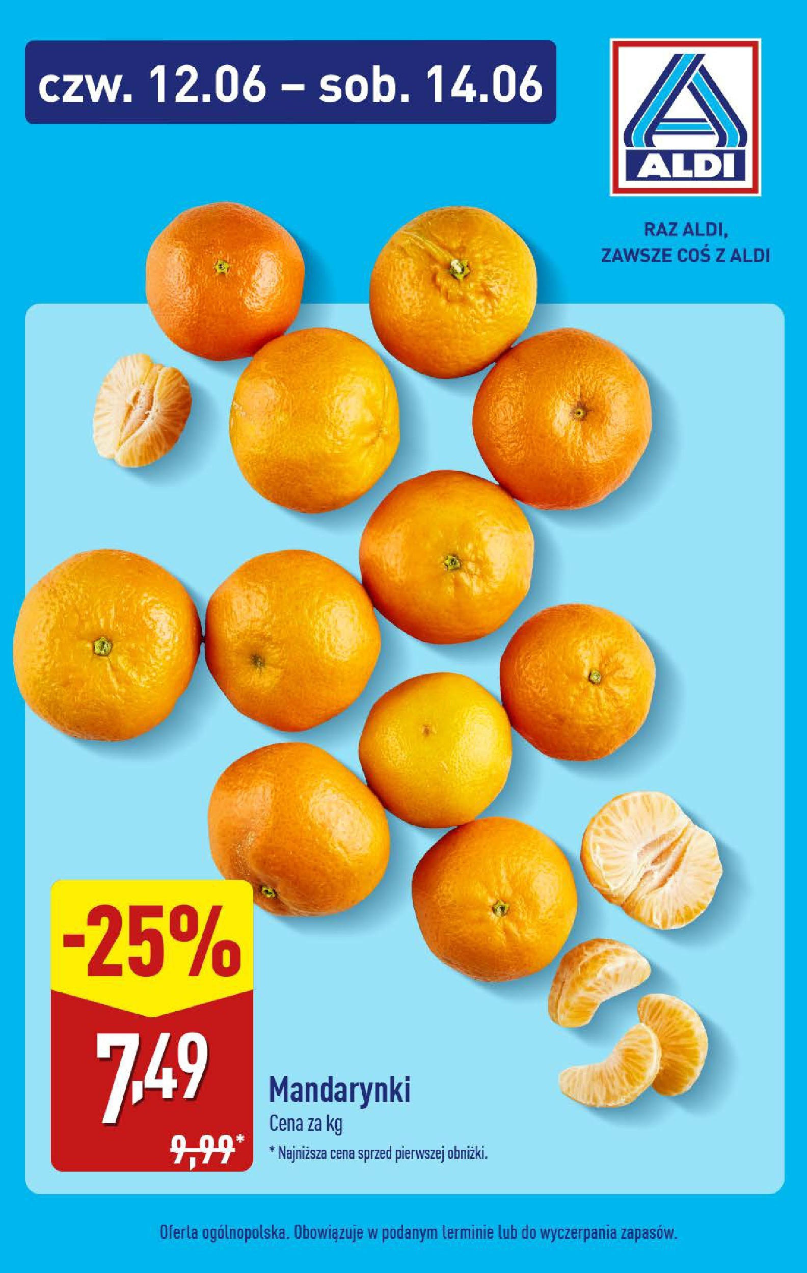 Aldi Gazetka - Promocja weekend od 12.06.2025 - Ulotka PDF, promocje | Strona: 9 | Produkty: Mandarynki