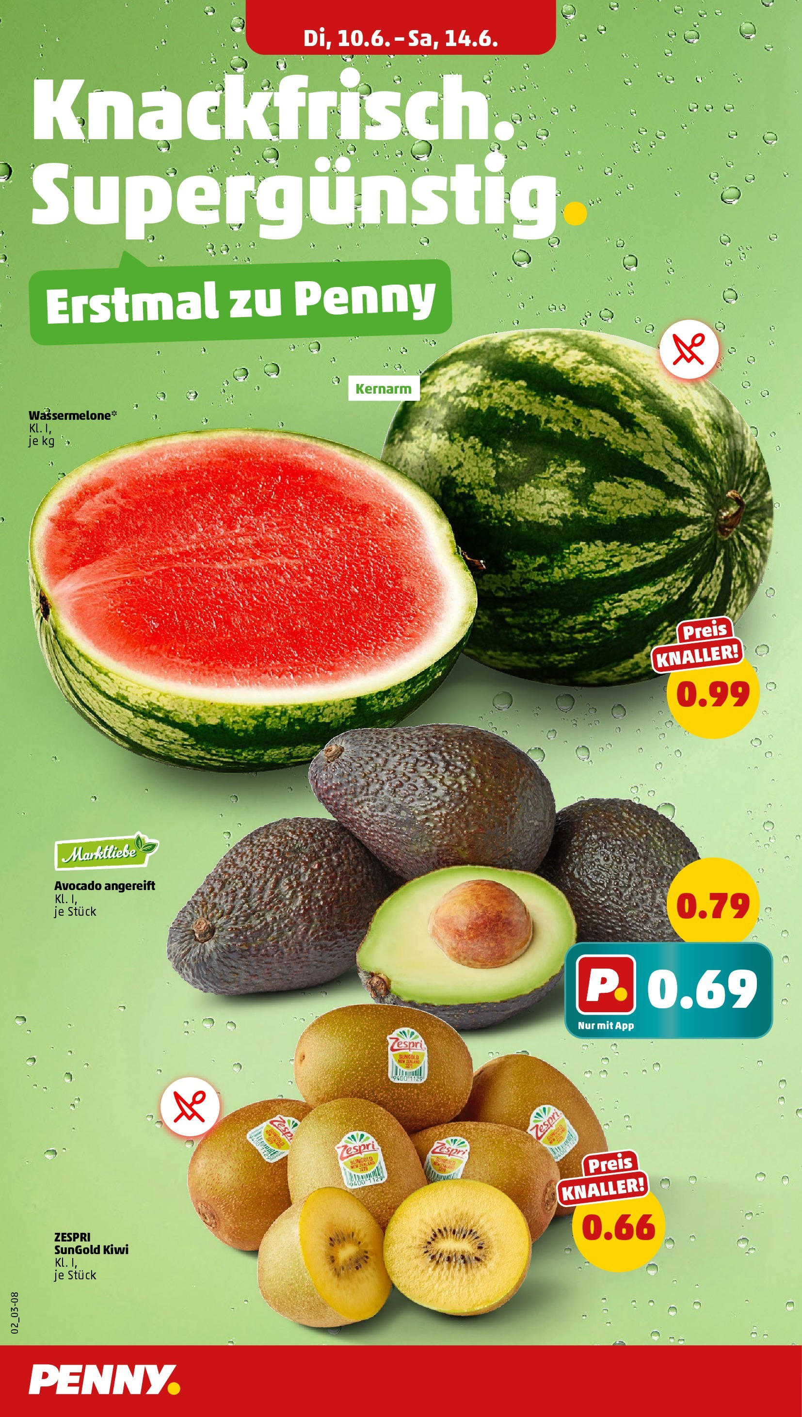 Penny prospekt Bremen (ab 10.06.2025) » Angebote Online | Seite: 4 | Produkte: Avocado, Wassermelone, Kiwi