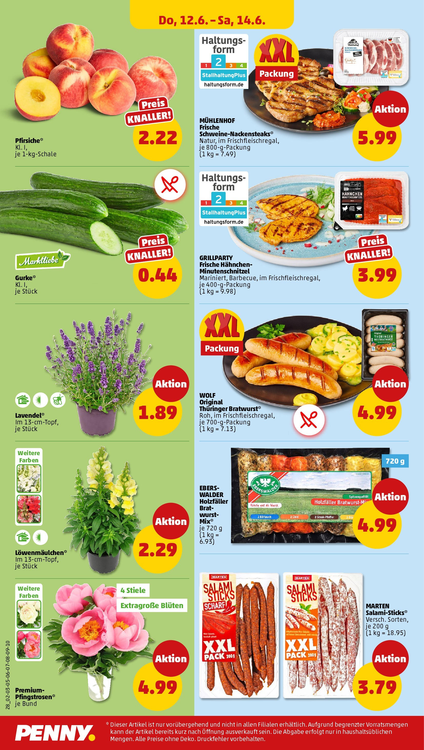 Penny prospekt Bremen (ab 10.06.2025) » Angebote Online | Seite: 30 | Produkte: Hahnchen, Bratwurst, Wurst, Steak