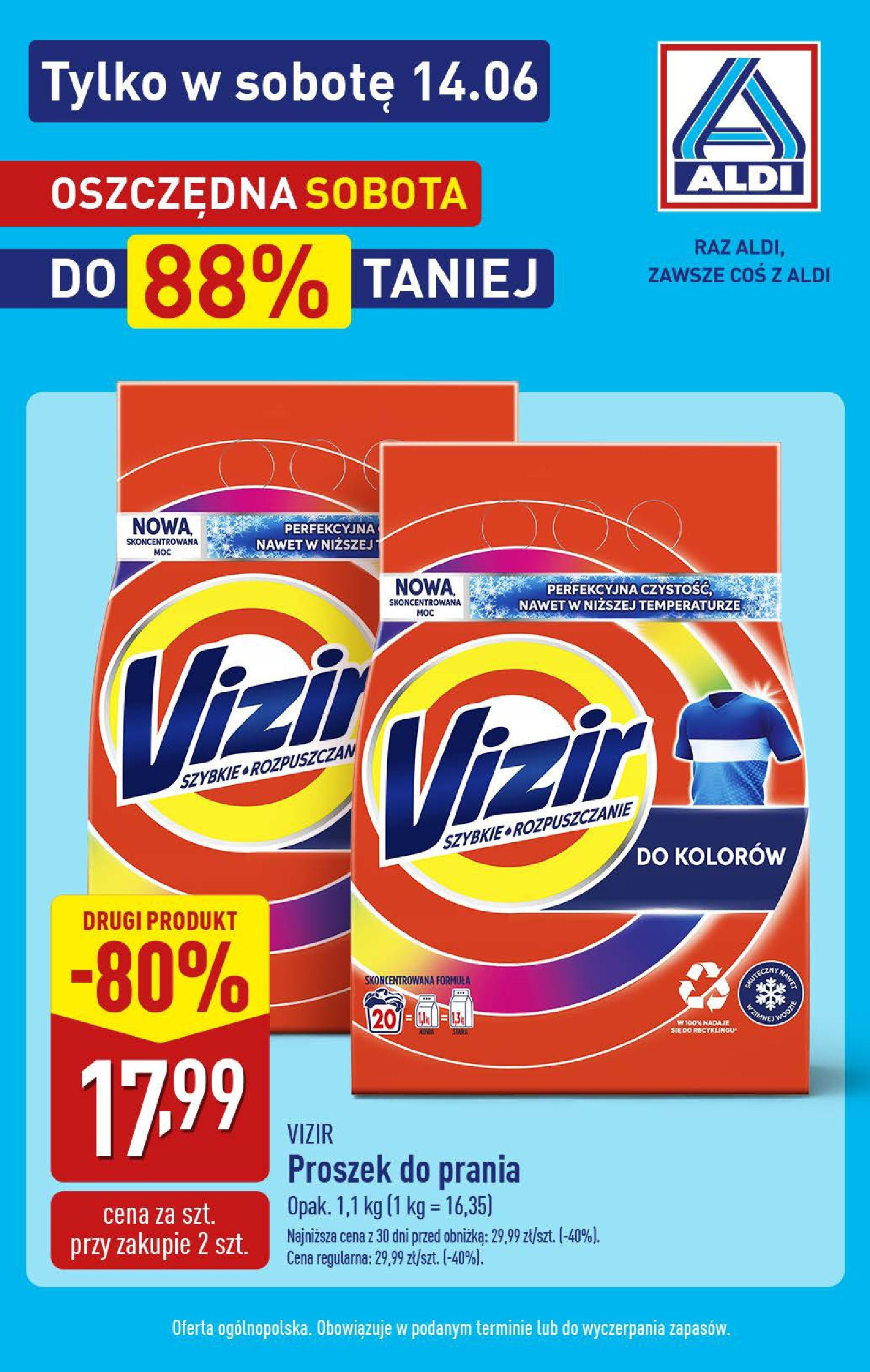 Aldi Gazetka - Promocja sobota od 14.06.2025 - Ulotka PDF, promocje | Strona: 6 | Produkty: Proszek do prania, Detergent