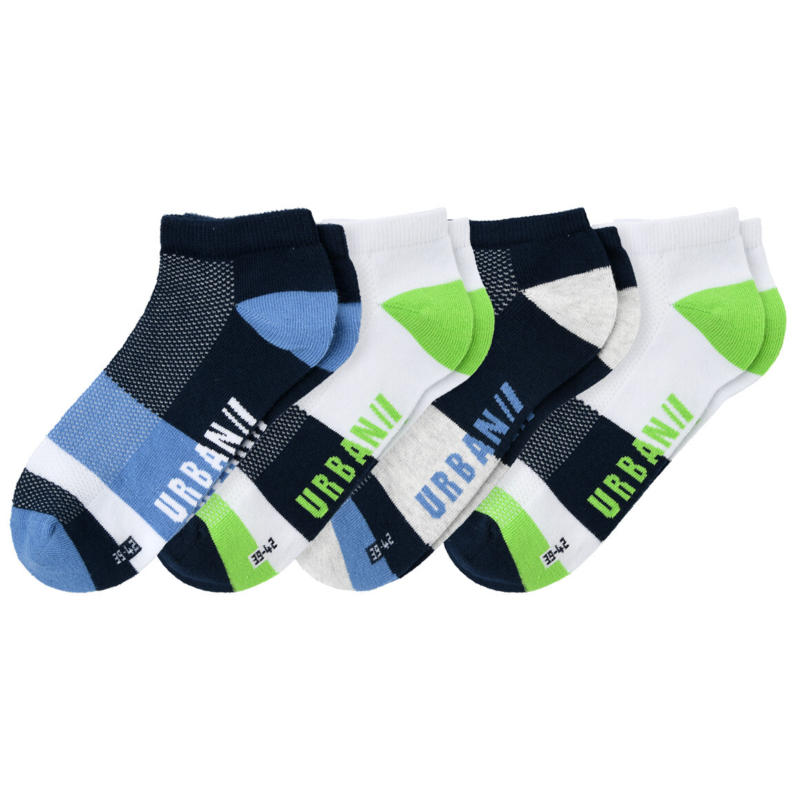 4 Paar Jungen Sneaker-Socken mit Ajour