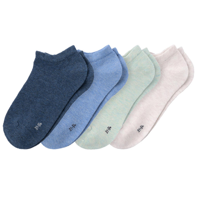 4 Paar Jungen Sneaker-Socken meliert