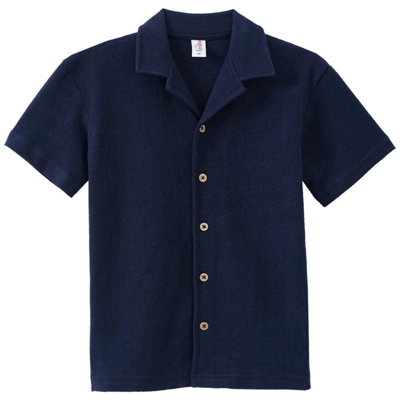 Jungen Strick-Hemd unifarben