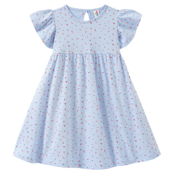 Mädchen Kleid mit Blümchen-Allover