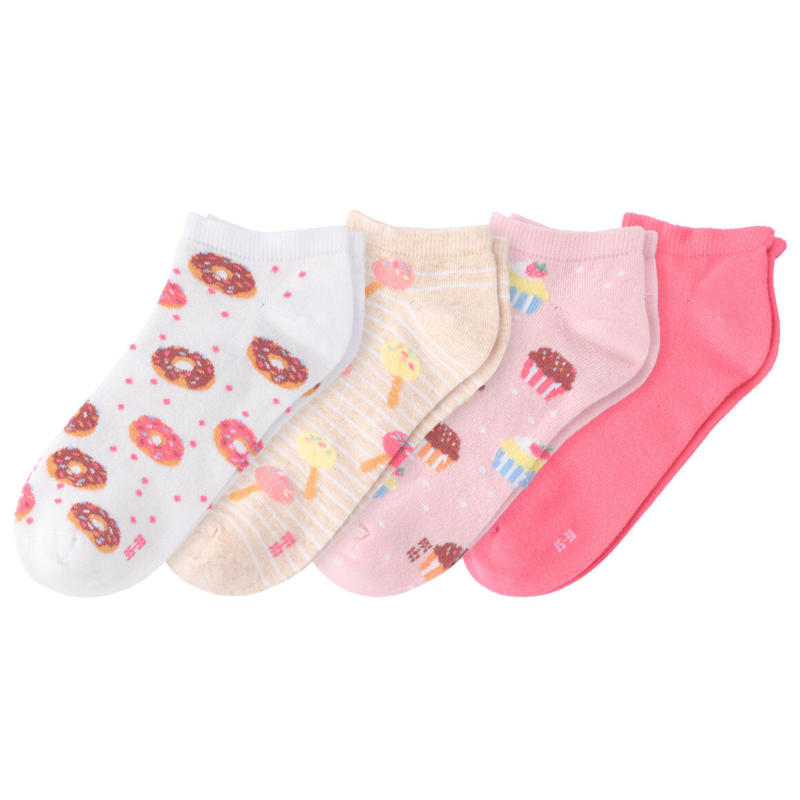 4 Paar Mädchen Sneaker-Socken im Set