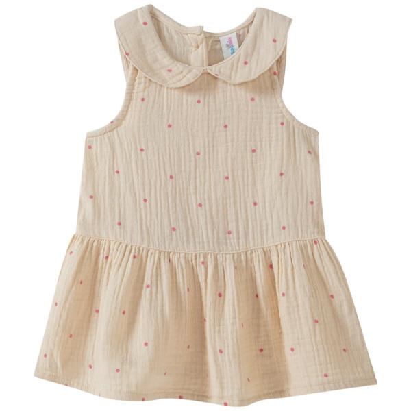 Baby Musselin-Kleid mit Bubikragen
