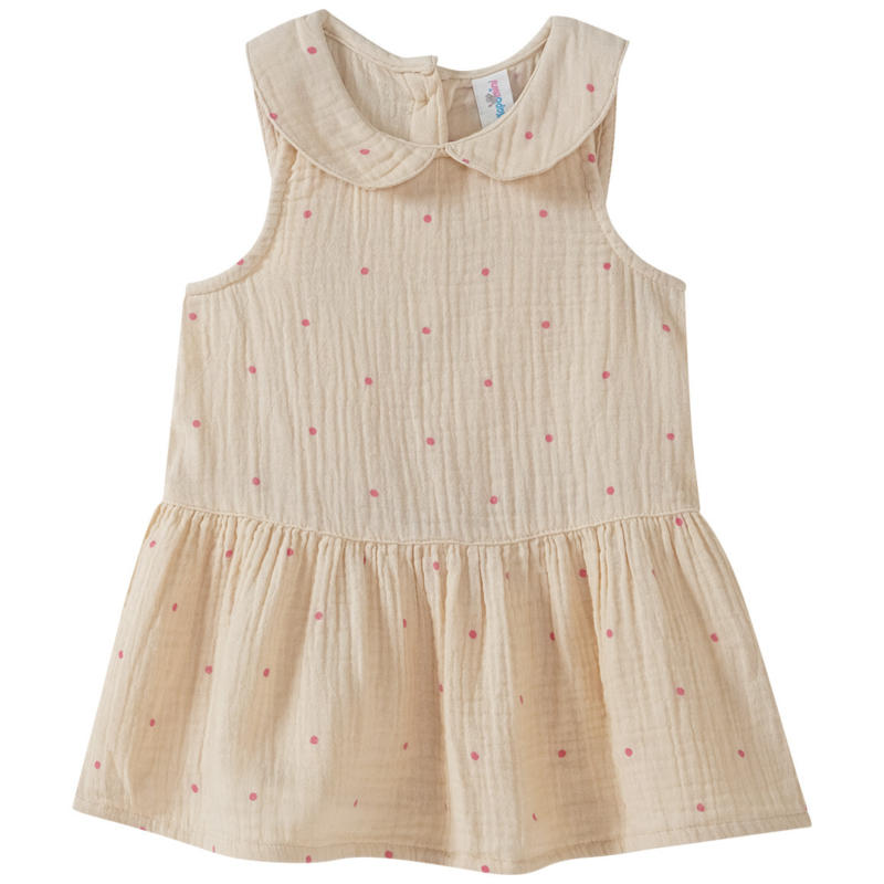 Baby Musselin-Kleid mit Bubikragen