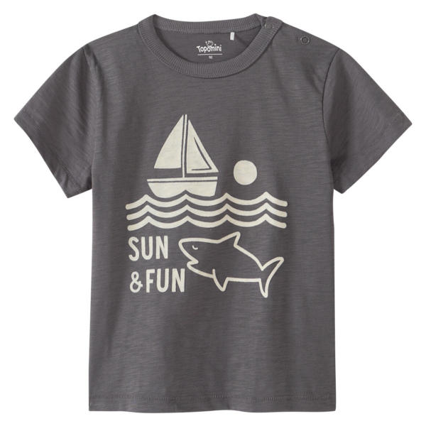 Baby T-Shirt mit Flockprint