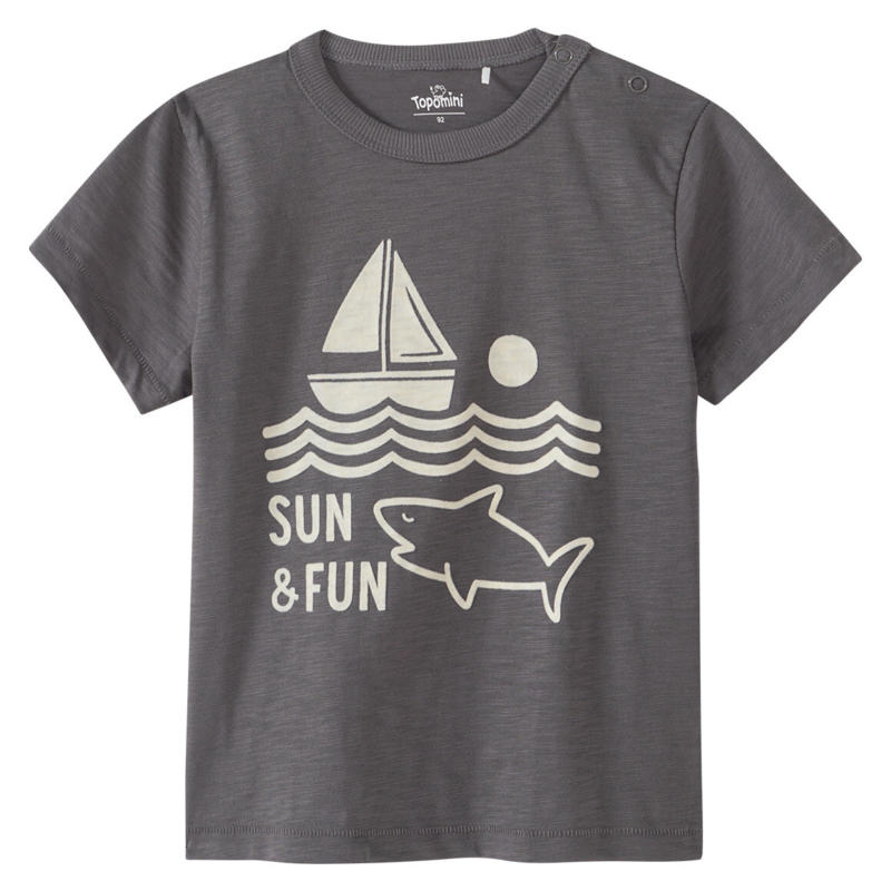 Baby T-Shirt mit Flockprint