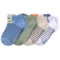 4 Paar Baby Sneaker-Socken mit Tier-Motiven