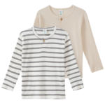 Ernsting's family 2 Baby Langarmshirts mit Rippstruktur - bis 18.06.2025
