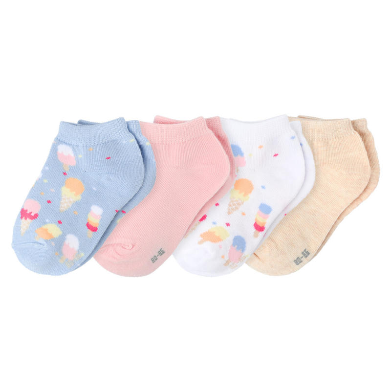 4 Baby Sneaker-Socken im Set