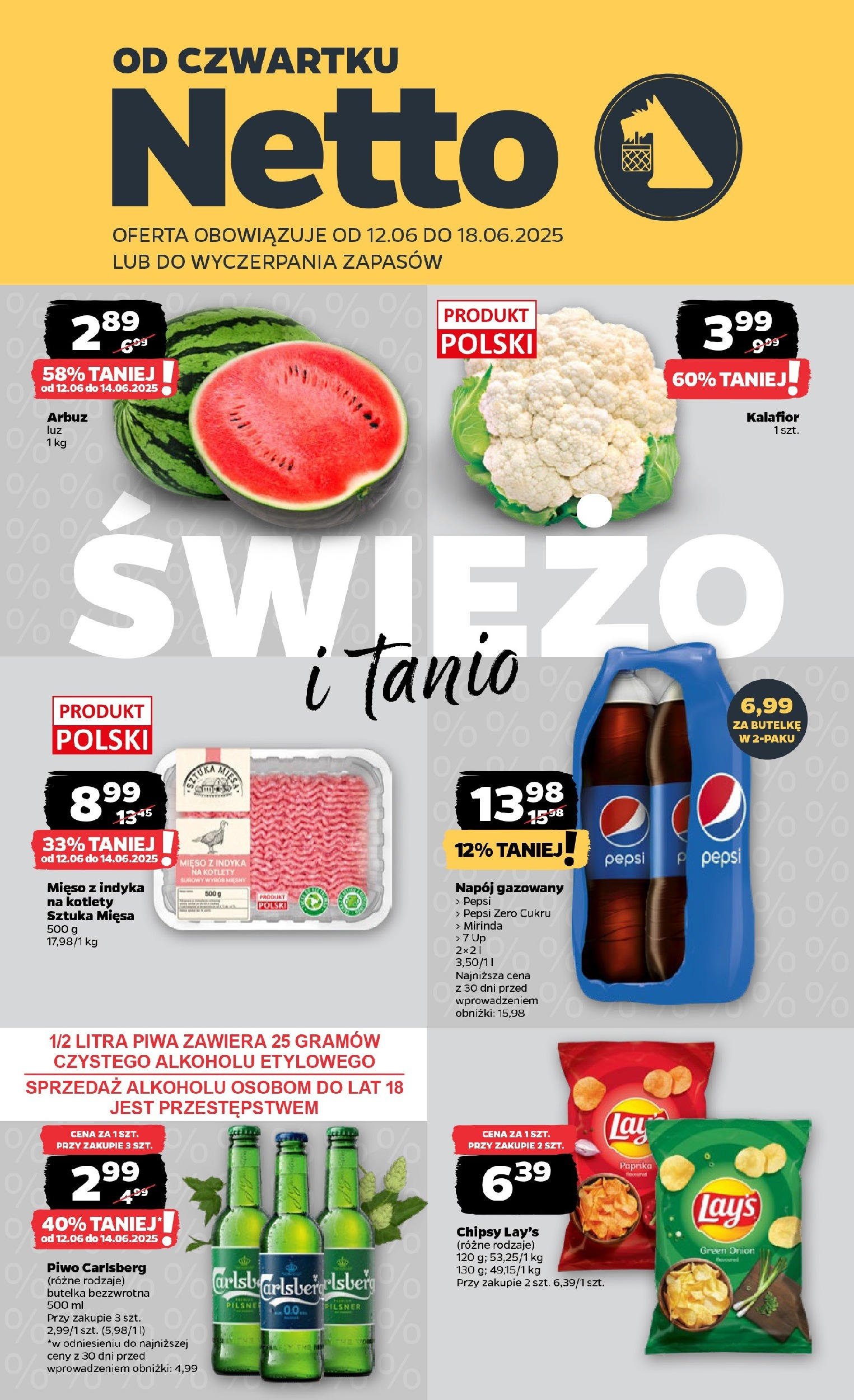 NETTO Gazetka spożywcza od 12.06.2025 - Nowa ulotka (PFD) - Numer strony 1