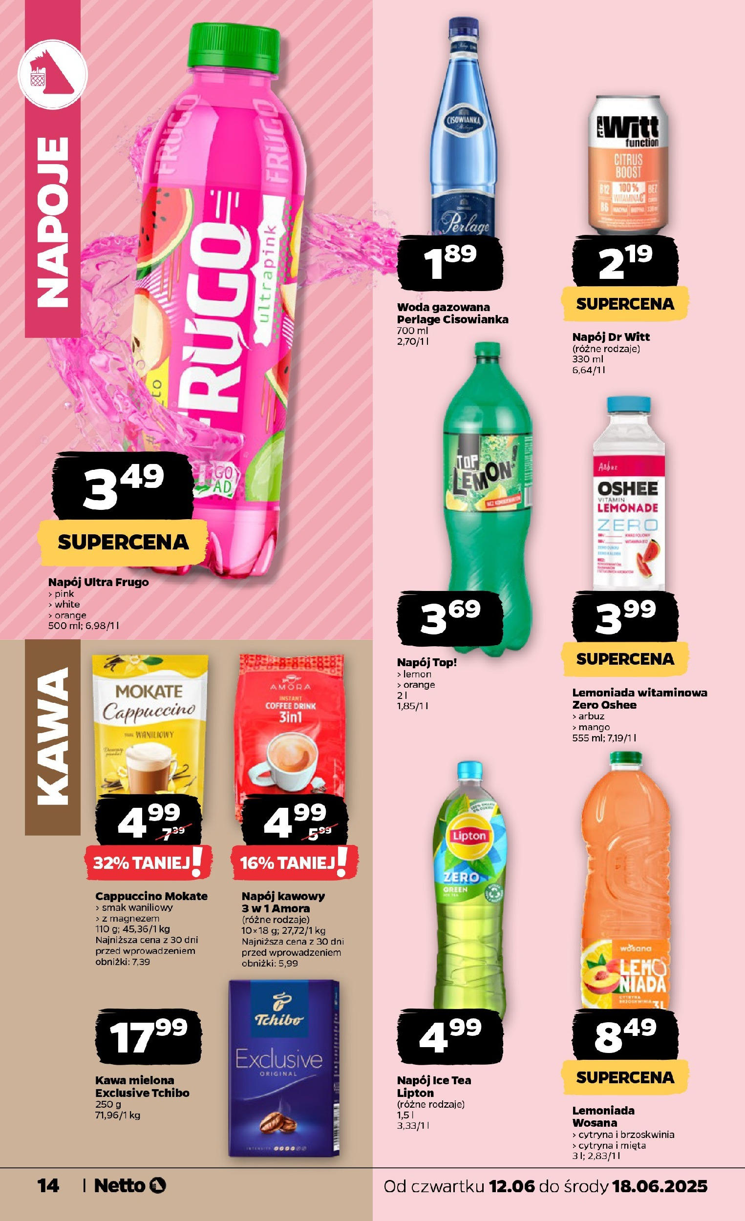 Netto gazetka - Spożywcza od 12.06.2025 - Aktualne promocje | Strona: 14 | Produkty: Mango, Brzoskwinia, Arbuz, Tchibo