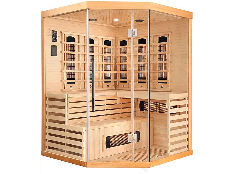 Sanotechnik J21150 Deluxe Infrarotkabine 3-4 Personen 150x150x200 cm (2580 Watt)
