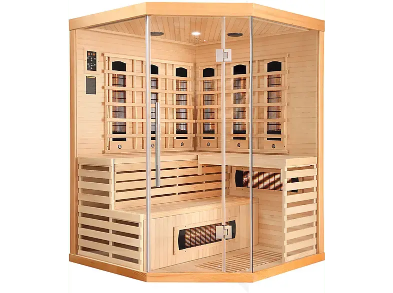 Sanotechnik J21150 Deluxe Infrarotkabine 3-4 Personen 150x150x200 cm (2580 Watt)