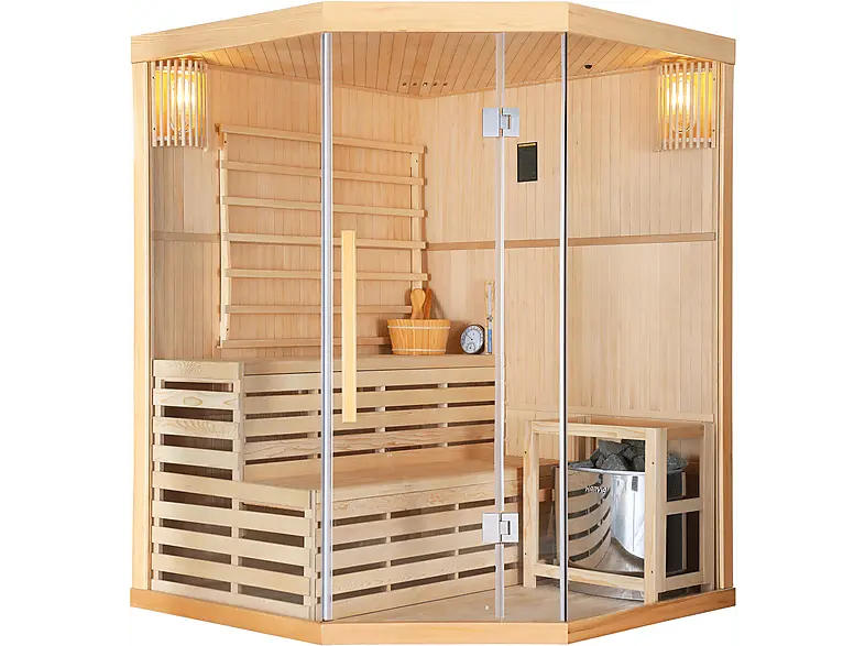 Sanotechnik J60150 TallINN Sauna 3 Personen 150x150x200 cm (6 kW)