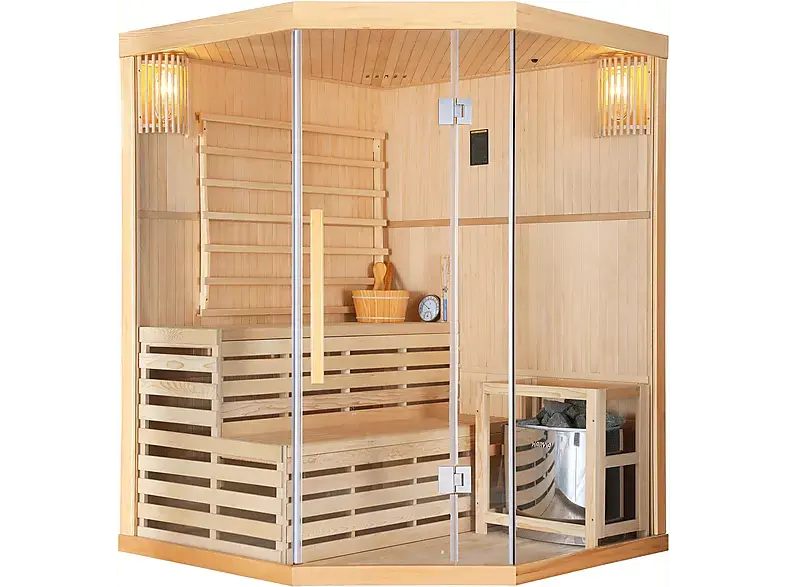 Sanotechnik J60150 TallINN Sauna 3 Personen 150x150x200 cm (6 kW)