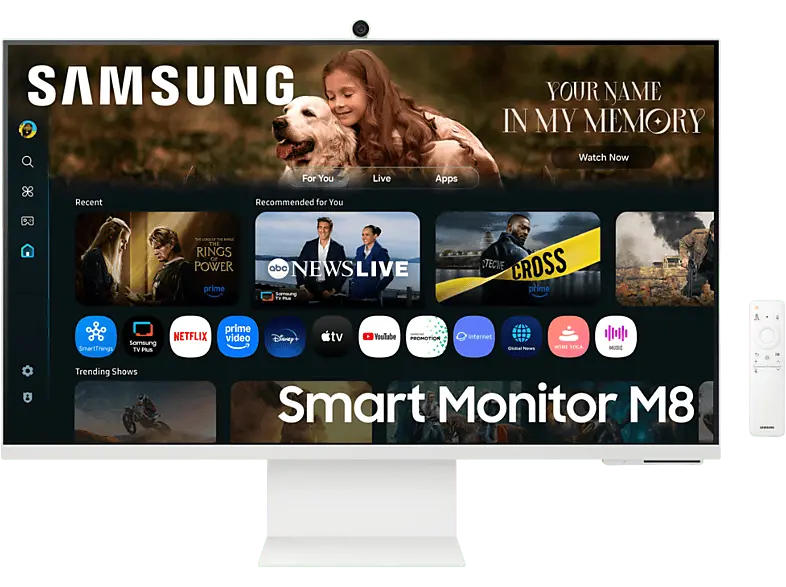 Samsung M80F 32 Zoll Monitor, UHD 4K, 4 ms Reaktionszeit, 400 cd/m², 60 Hz, Weiß
