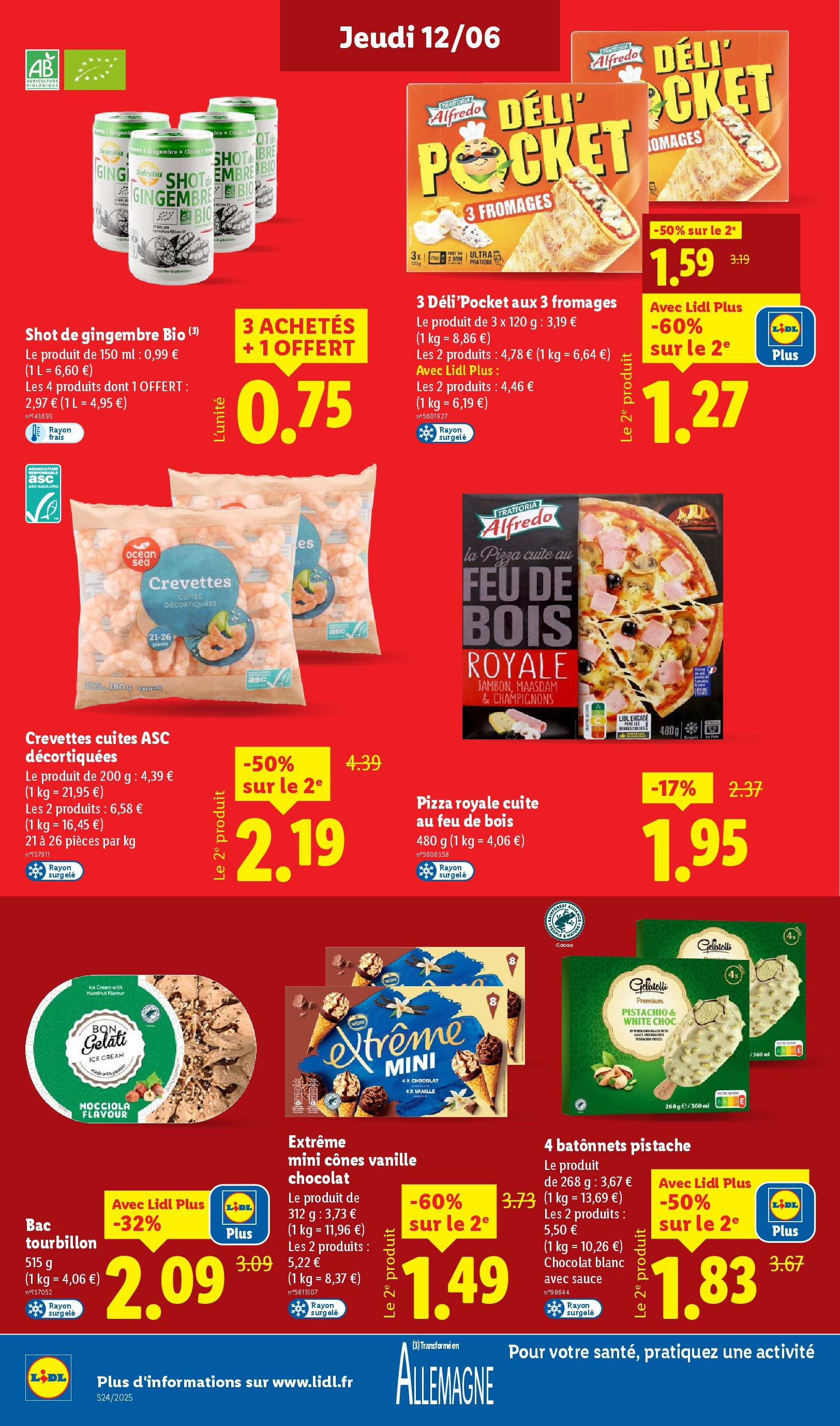 Catalogue LIDL du 12/06/2025 | Promo prospectus en ligne | Page: 12 | Produits: Citron, Shot de gingembre, Crevettes, Gingembre Catalogue LIDL du 12/06/2025 | Promo prospectus en ligne | Page: 12 | Produits: Citron, Shot de gingembre, Crevettes, Gingembre