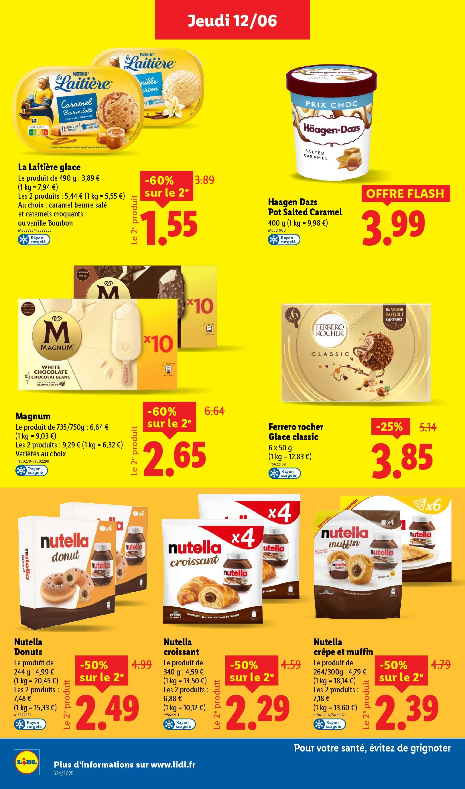 Catalogue LIDL du 12/06/2025 | Promo prospectus en ligne | Page: 20 | Produits: Nutella, Beurre, Thé, Bourbon Catalogue LIDL du 12/06/2025 | Promo prospectus en ligne | Page: 20 | Produits: Nutella, Beurre, Thé, Bourbon