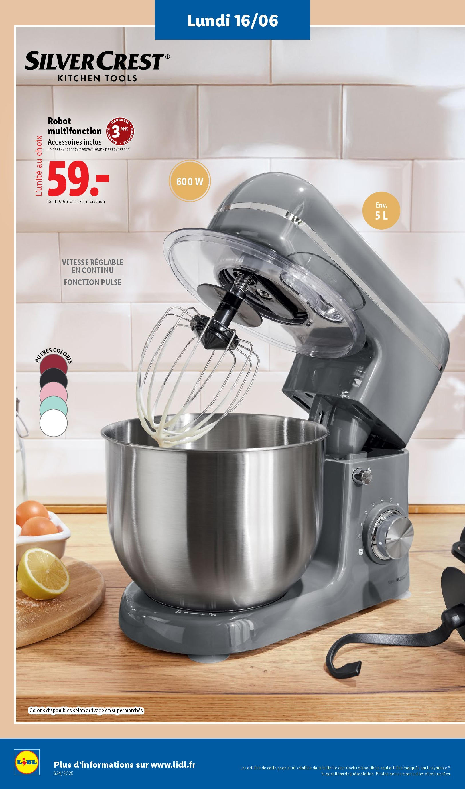 Catalogue LIDL du 12/06/2025 | Promo prospectus en ligne | Page: 58 | Produits: Robot Catalogue LIDL du 12/06/2025 | Promo prospectus en ligne | Page: 58 | Produits: Robot