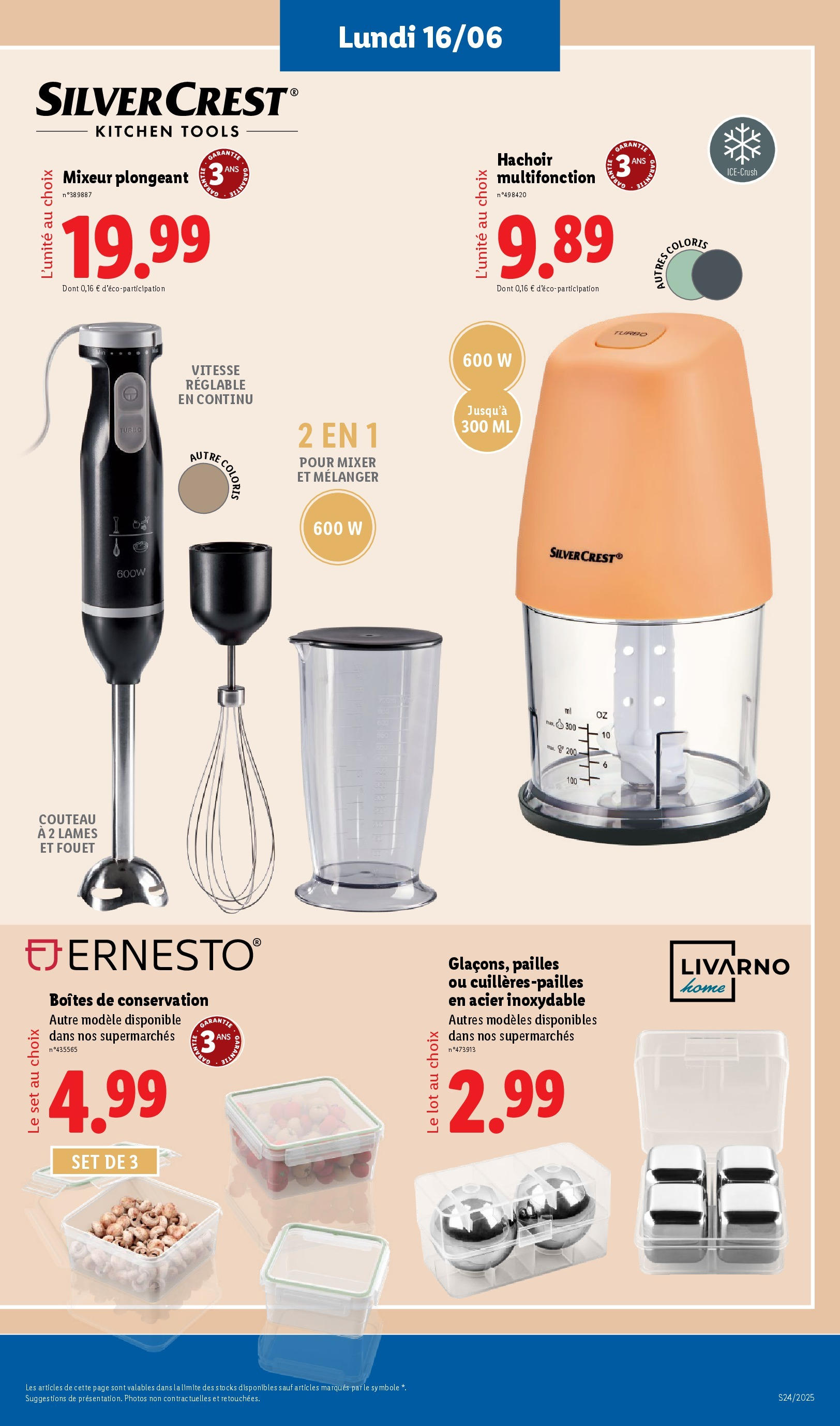 Catalogue LIDL du 12/06/2025 | Promo prospectus en ligne | Page: 59 | Produits: Mixeur, Couteau, Mixeur plongeant, Mixer Catalogue LIDL du 12/06/2025 | Promo prospectus en ligne | Page: 59 | Produits: Mixeur, Couteau, Mixeur plongeant, Mixer