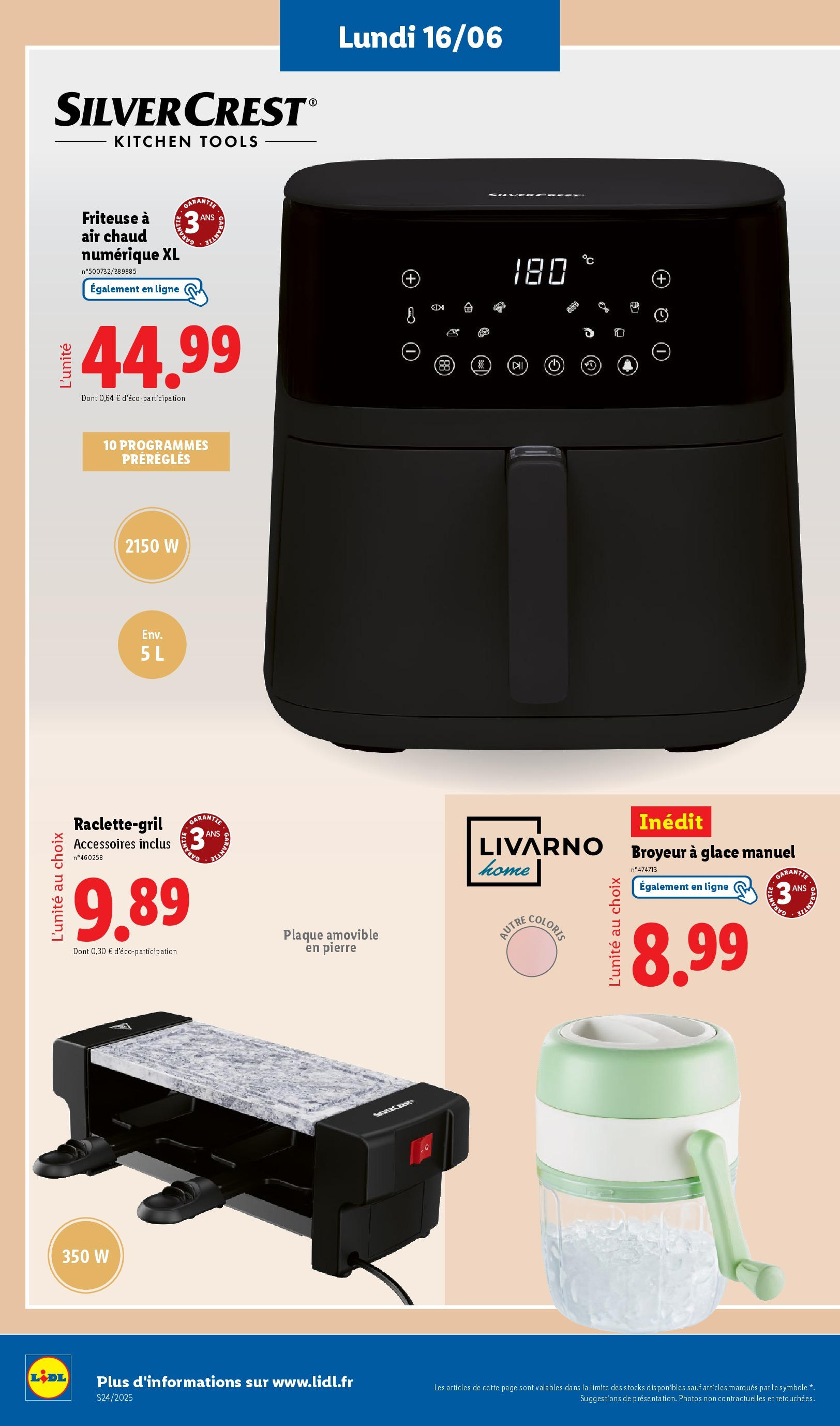 Catalogue LIDL du 12/06/2025 | Promo prospectus en ligne | Page: 60 | Produits: Grill, Friteuse, Air fryer, Raclette Catalogue LIDL du 12/06/2025 | Promo prospectus en ligne | Page: 60 | Produits: Grill, Friteuse, Air fryer, Raclette