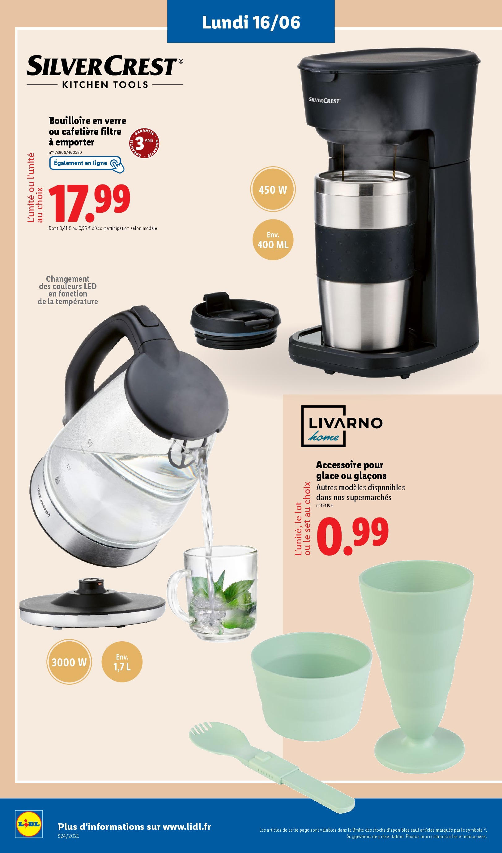 Catalogue LIDL du 12/06/2025 | Promo prospectus en ligne | Page: 62 | Produits: Filtre, Cafetière, Bouilloire Catalogue LIDL du 12/06/2025 | Promo prospectus en ligne | Page: 62 | Produits: Filtre, Cafetière, Bouilloire