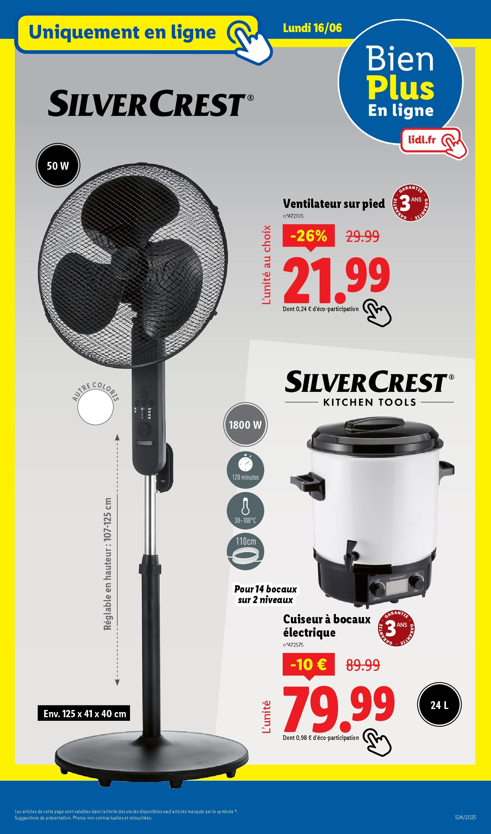 Catalogue LIDL du 12/06/2025 | Promo prospectus en ligne | Page: 71 | Produits: Ventilateur sur pied, Ventilateur, Cuiseur Catalogue LIDL du 12/06/2025 | Promo prospectus en ligne | Page: 71 | Produits: Ventilateur sur pied, Ventilateur, Cuiseur