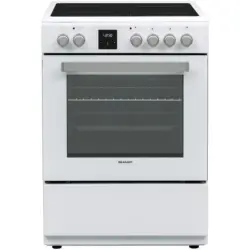 Готварска печка (ток) Sharp KF-76FVDT22WMK-EU , Керамични , Бял