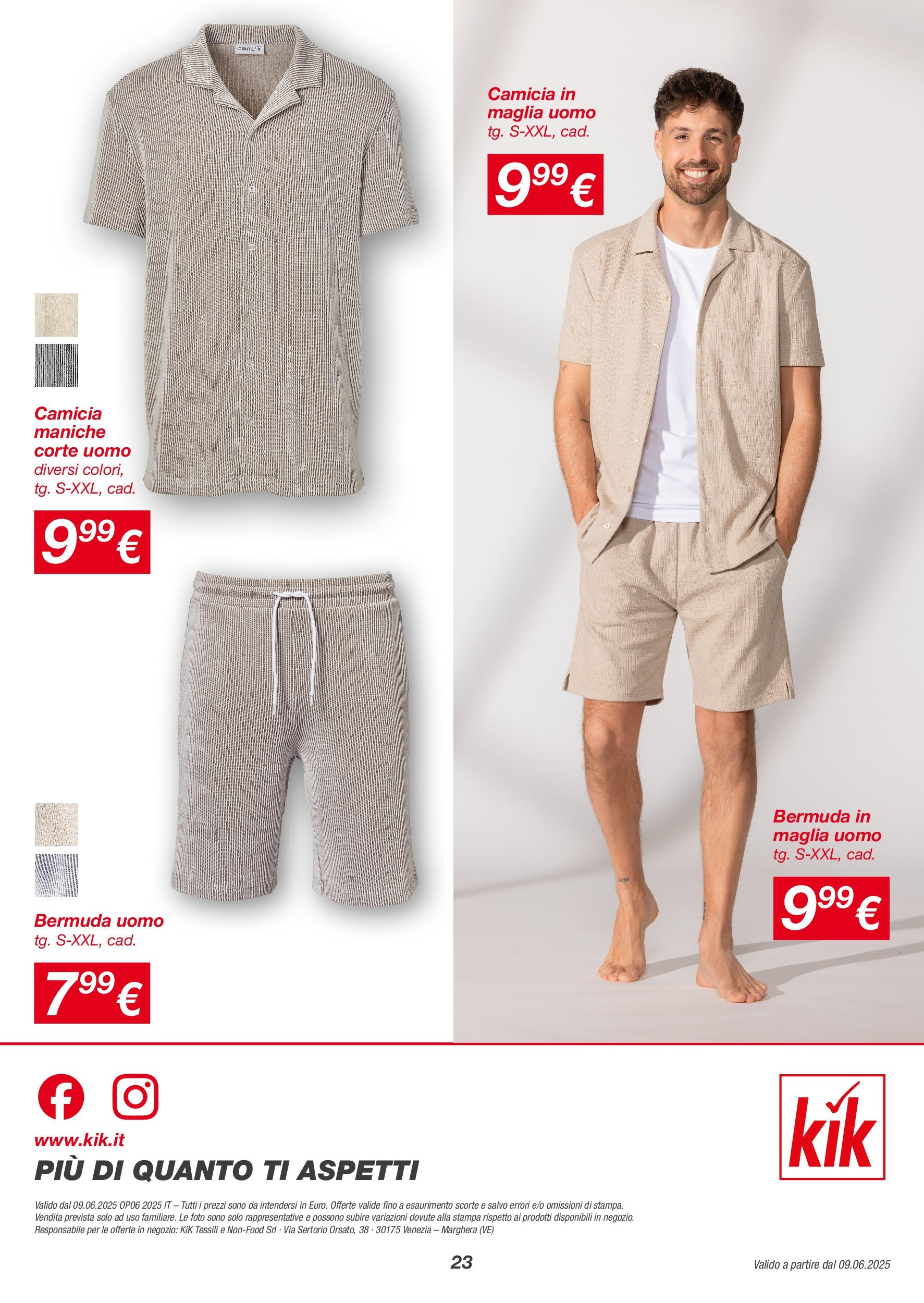 Nuovo Volantino KiK	 dal 08/06/2025 > offerte anteprima 🛍️ | Pagina: 23 | Prodotti: Camicia, Bermuda, Stampa
