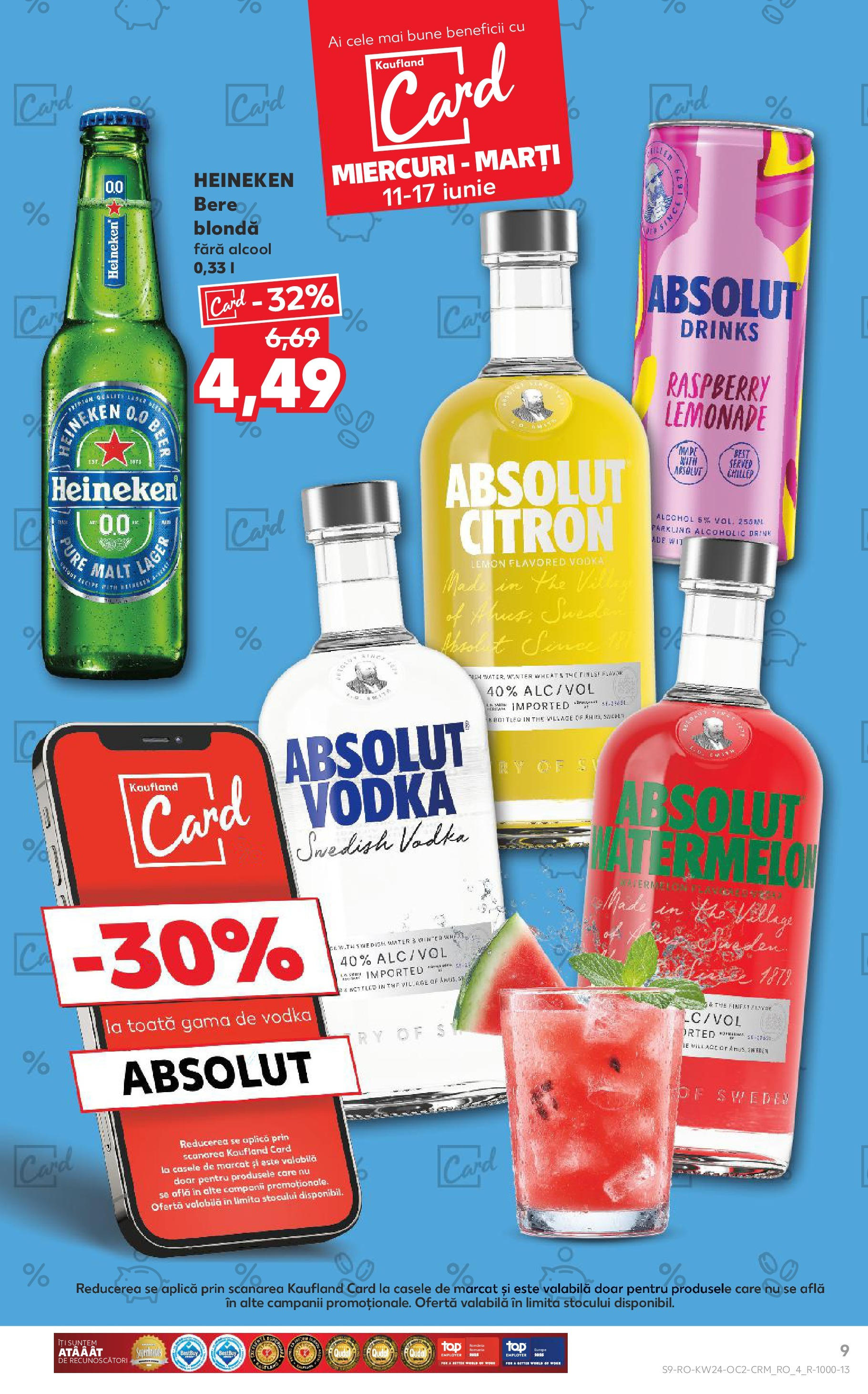 Catalog Kaufland - Satu Mare 11.06.2025 || Revista si Oferte | Pagină: 9 | Produse: Bere, Vodka Catalog Kaufland - Satu Mare 11.06.2025 - Revista si Oferta | Pagină: 9 | Produse: Bere, Vodka