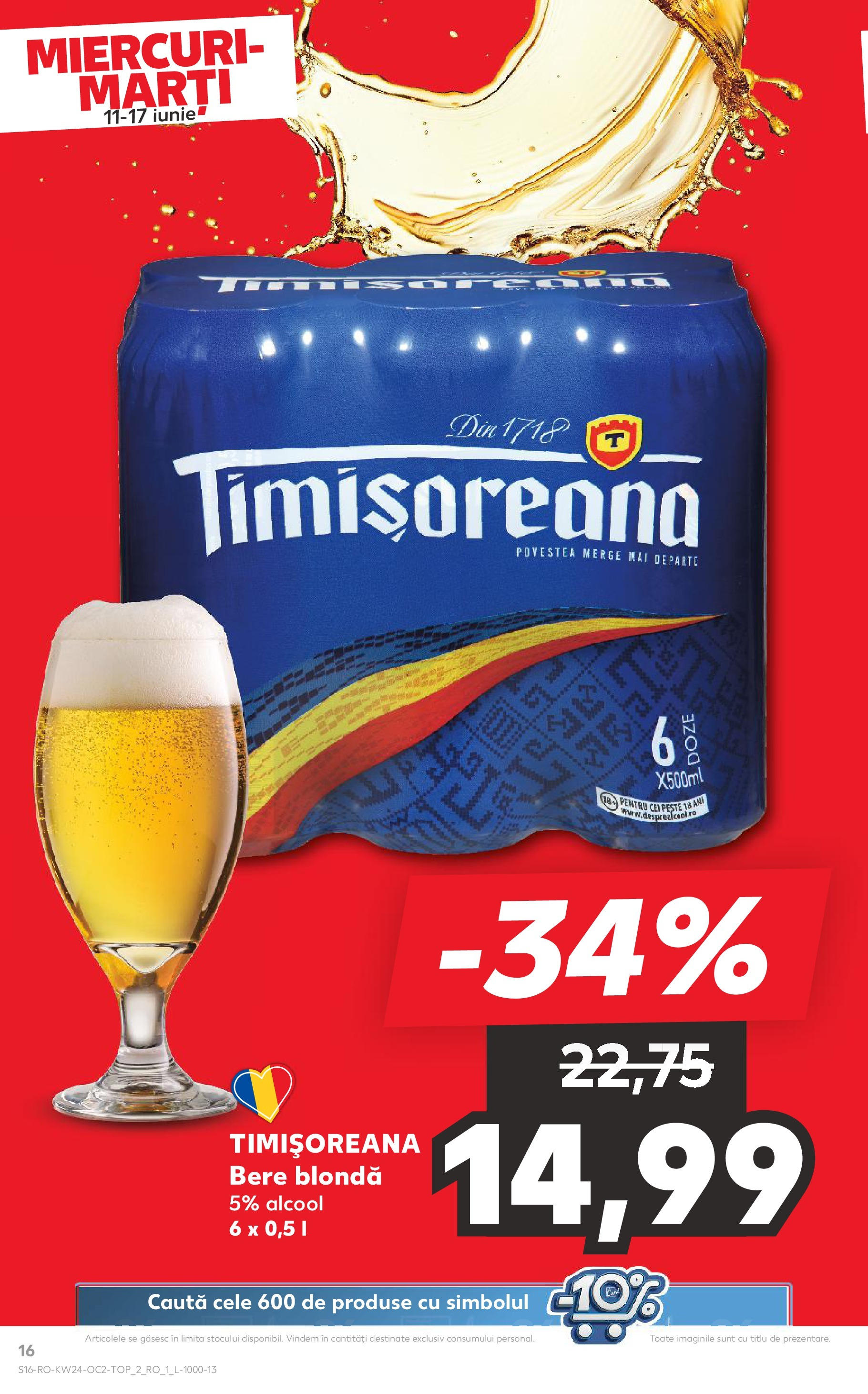 Catalog Kaufland - Satu Mare 11.06.2025 || Revista si Oferte | Pagină: 16 | Produse: Bere, Pește Catalog Kaufland - Satu Mare 11.06.2025 - Revista si Oferta | Pagină: 16 | Produse: Bere, Pește