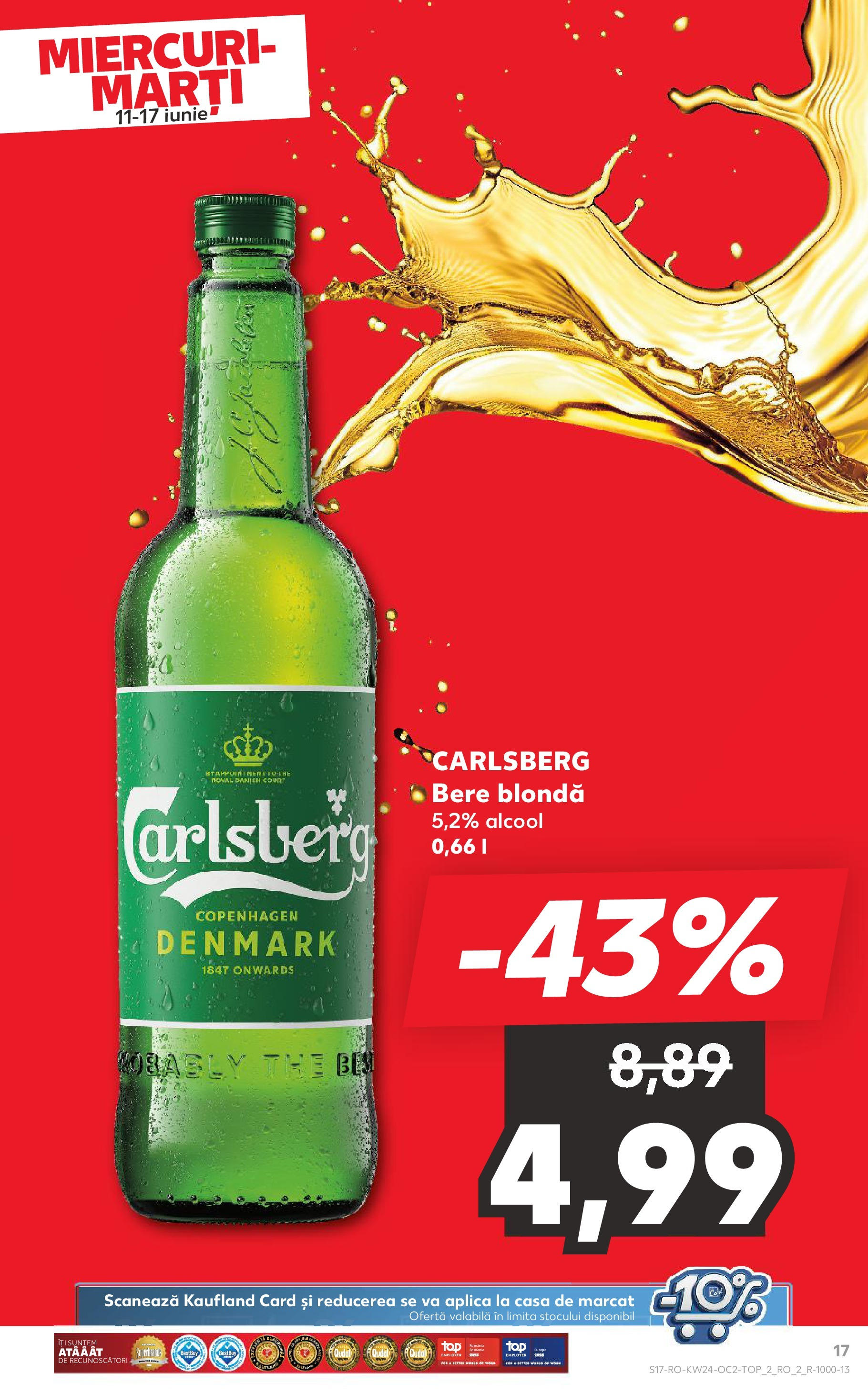 Catalog Kaufland - Satu Mare 11.06.2025 || Revista si Oferte | Pagină: 17 | Produse: Bere Catalog Kaufland - Satu Mare 11.06.2025 - Revista si Oferta | Pagină: 17 | Produse: Bere