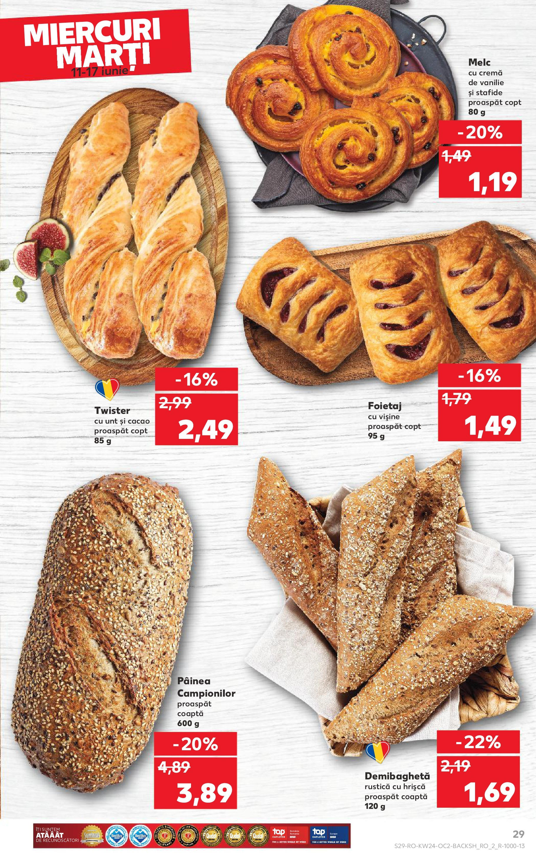 Catalog Kaufland - Satu Mare 11.06.2025 || Revista si Oferte | Pagină: 29 | Produse: Foietaj, Cremă, Cacao, Stafide Catalog Kaufland - Satu Mare 11.06.2025 - Revista si Oferta | Pagină: 29 | Produse: Foietaj, Cremă, Cacao, Stafide
