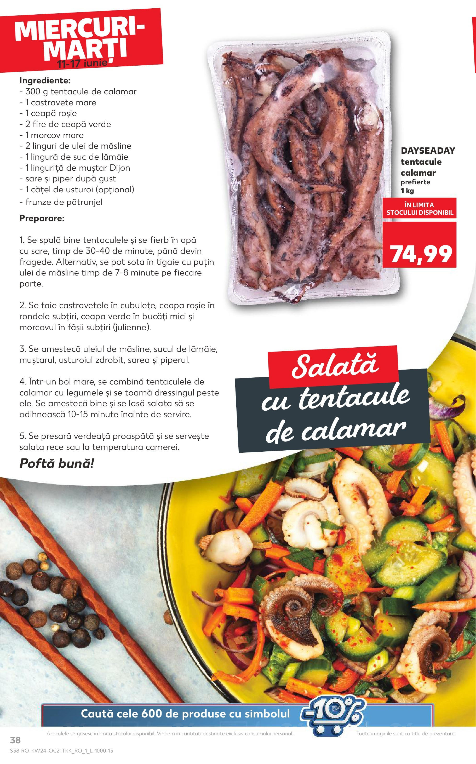 Catalog Kaufland - Satu Mare 11.06.2025 || Revista si Oferte | Pagină: 38 | Produse: Măsline, Pește, Salată, Lămâie Catalog Kaufland - Satu Mare 11.06.2025 - Revista si Oferta | Pagină: 38 | Produse: Măsline, Pește, Salată, Lămâie