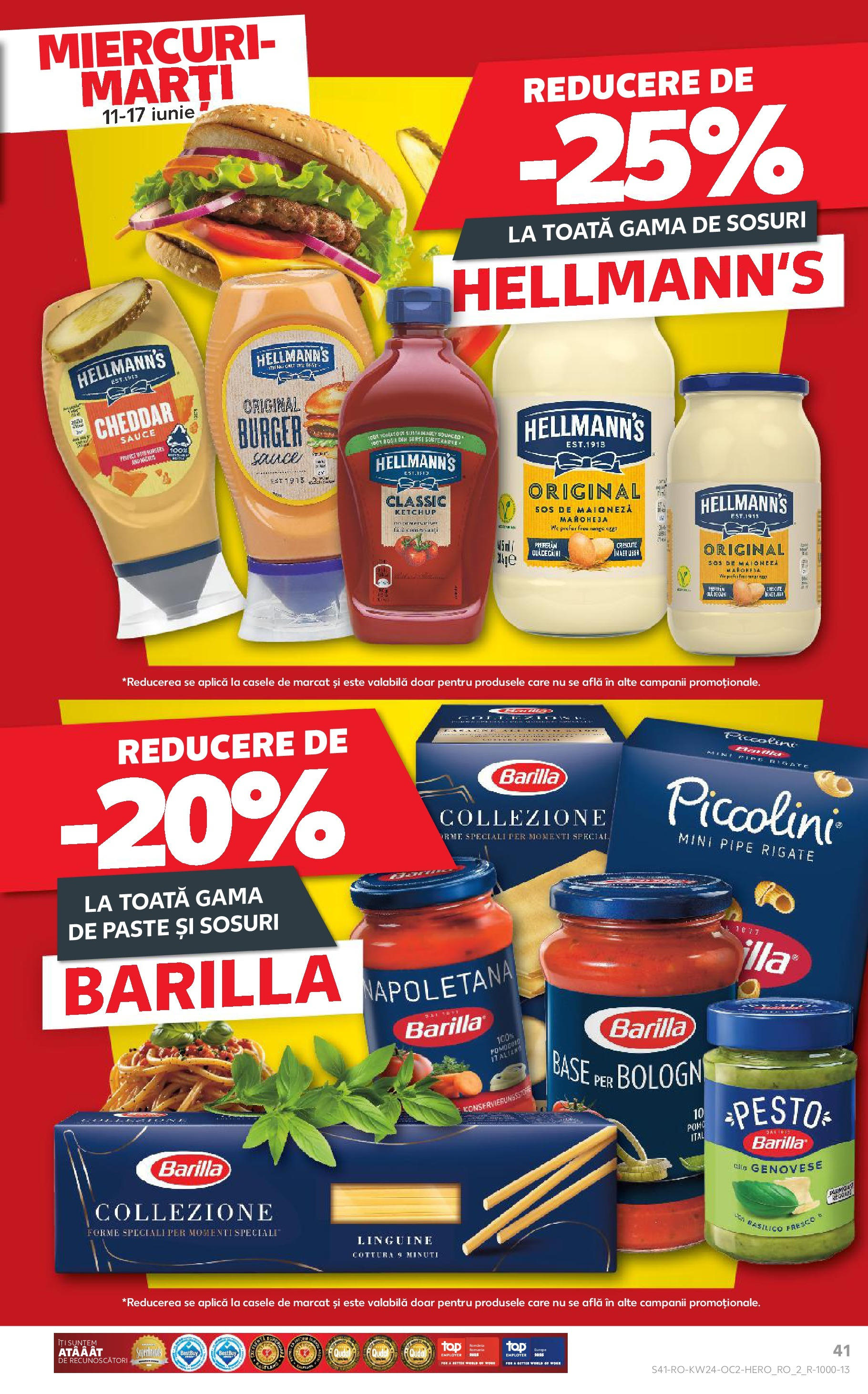 Catalog Kaufland - Satu Mare 11.06.2025 || Revista si Oferte | Pagină: 41 | Produse: Paste, Burger, Maioneză, Sos Catalog Kaufland - Satu Mare 11.06.2025 - Revista si Oferta | Pagină: 41 | Produse: Paste, Burger, Maioneză, Sos