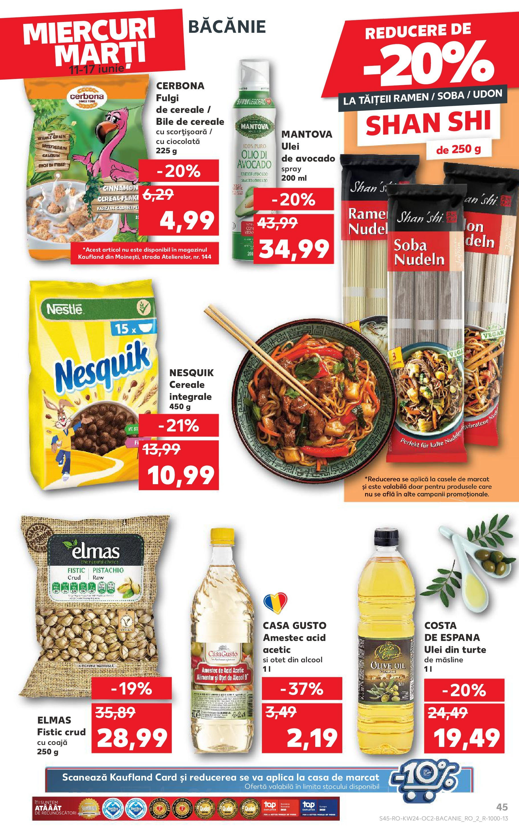 Catalog Kaufland - Satu Mare 11.06.2025 || Revista si Oferte | Pagină: 45 | Produse: Măsline, Ciocolată, Oțet, Fulgi Catalog Kaufland - Satu Mare 11.06.2025 - Revista si Oferta | Pagină: 45 | Produse: Măsline, Ciocolată, Oțet, Fulgi