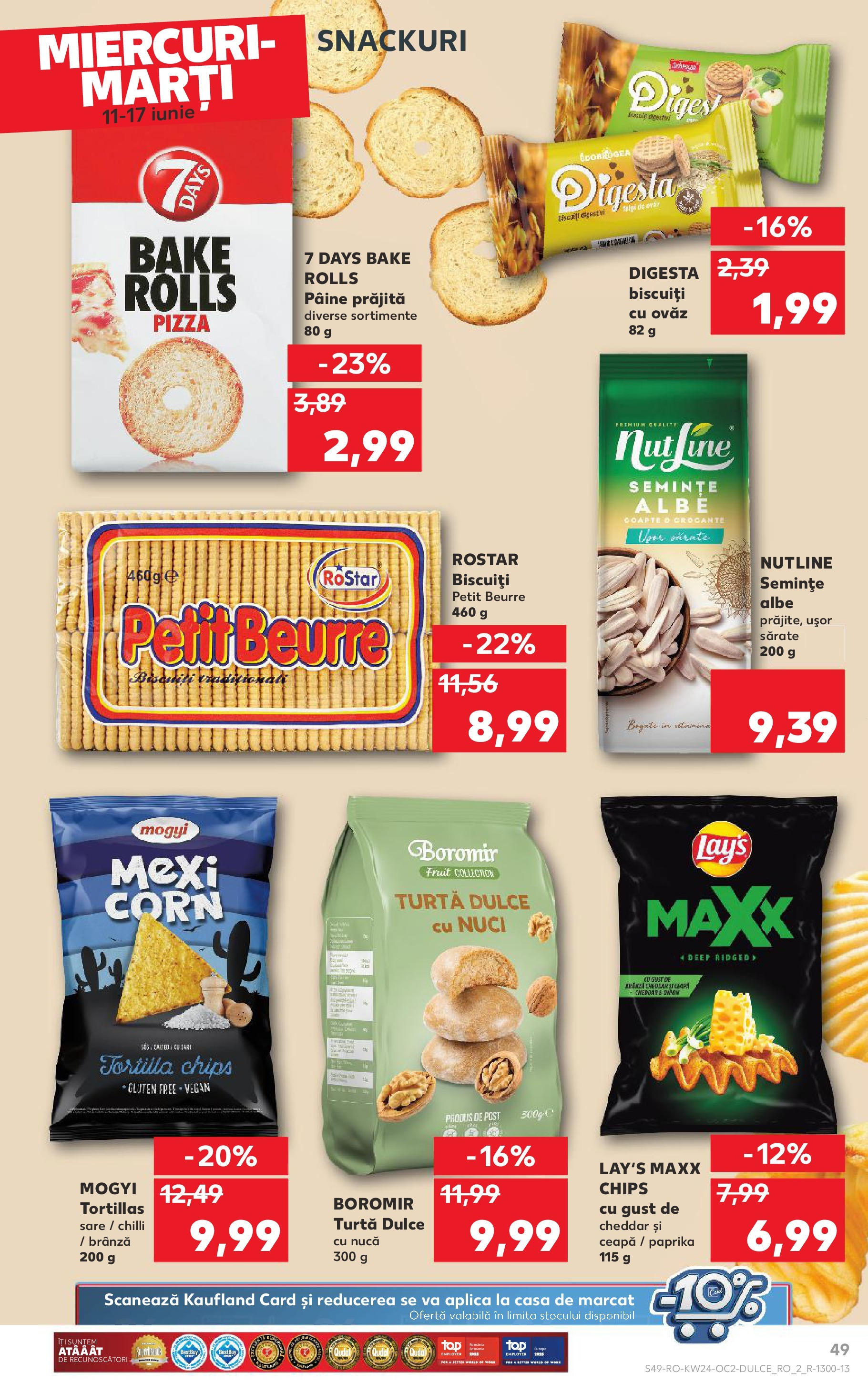 Catalog Kaufland - Satu Mare 11.06.2025 || Revista si Oferte | Pagină: 49 | Produse: Brânză, Nuci, Biscuiți, Sare Catalog Kaufland - Satu Mare 11.06.2025 - Revista si Oferta | Pagină: 49 | Produse: Brânză, Nuci, Biscuiți, Sare