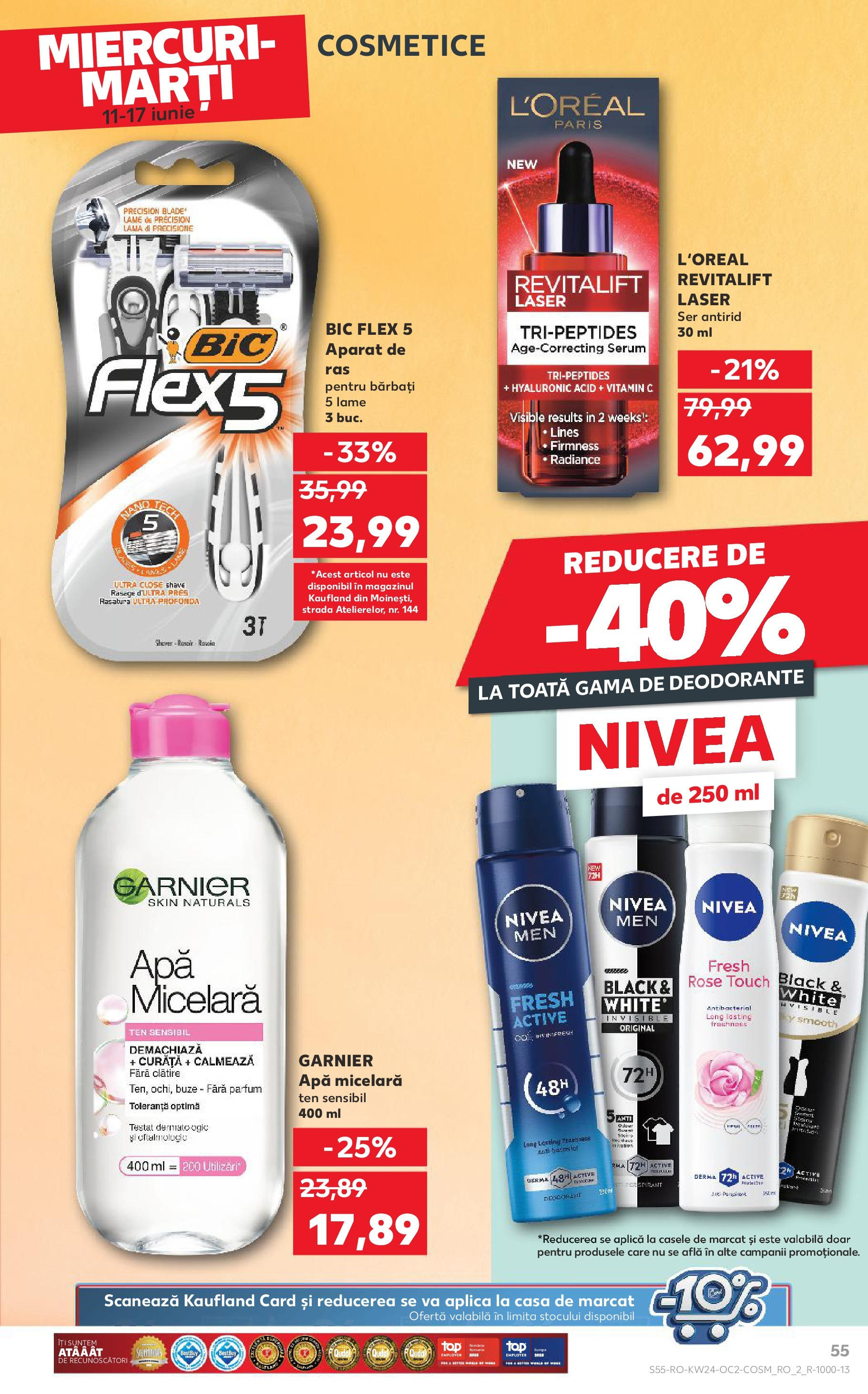 Catalog Kaufland - Satu Mare 11.06.2025 || Revista si Oferte | Pagină: 55 | Produse: Serum, Apă micelară, Apă Catalog Kaufland - Satu Mare 11.06.2025 - Revista si Oferta | Pagină: 55 | Produse: Serum, Apă micelară, Apă