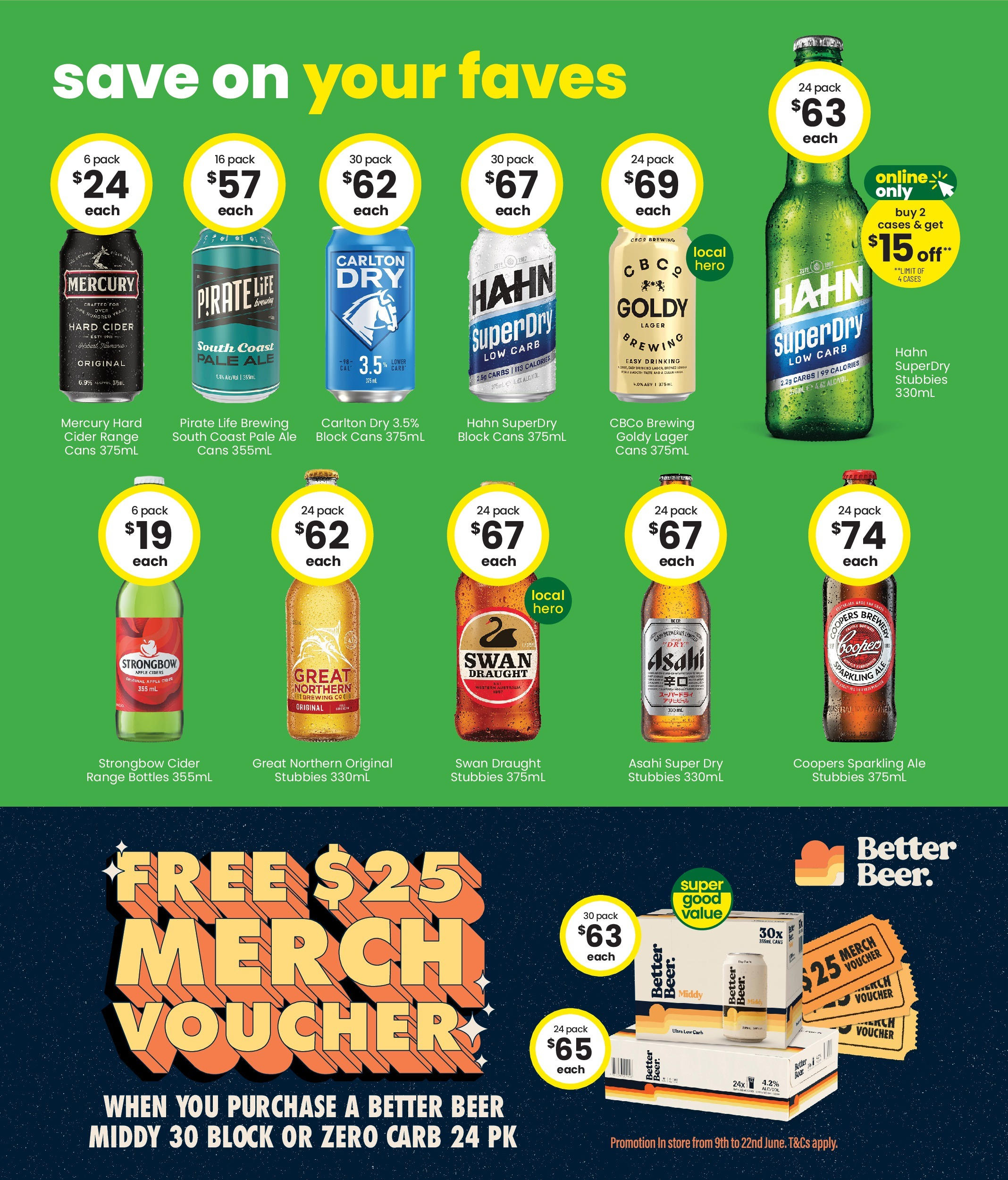The Bottle-O Catalogue Meekatharra - 09/06/2025 > weekly / monthly specials | Page: 4 | Products: Beer, Couette imprimée, Scotch whisky label 5