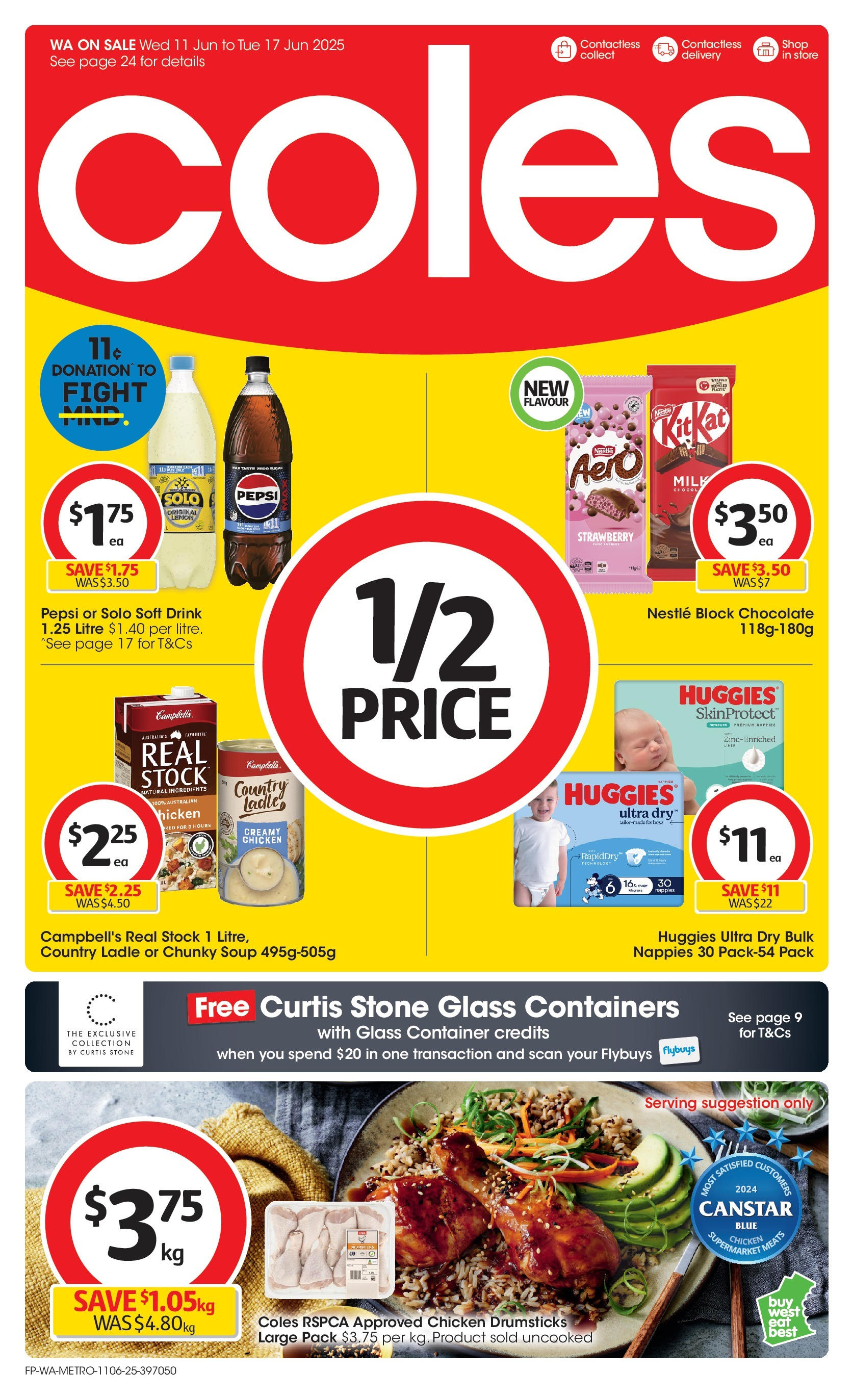 ﻿﻿Coles catalogue valid from 11/06/2025 > Online Australia | Page: 1 | Products: Chocolate, Meat, Pepsi, Croquettes pour chien